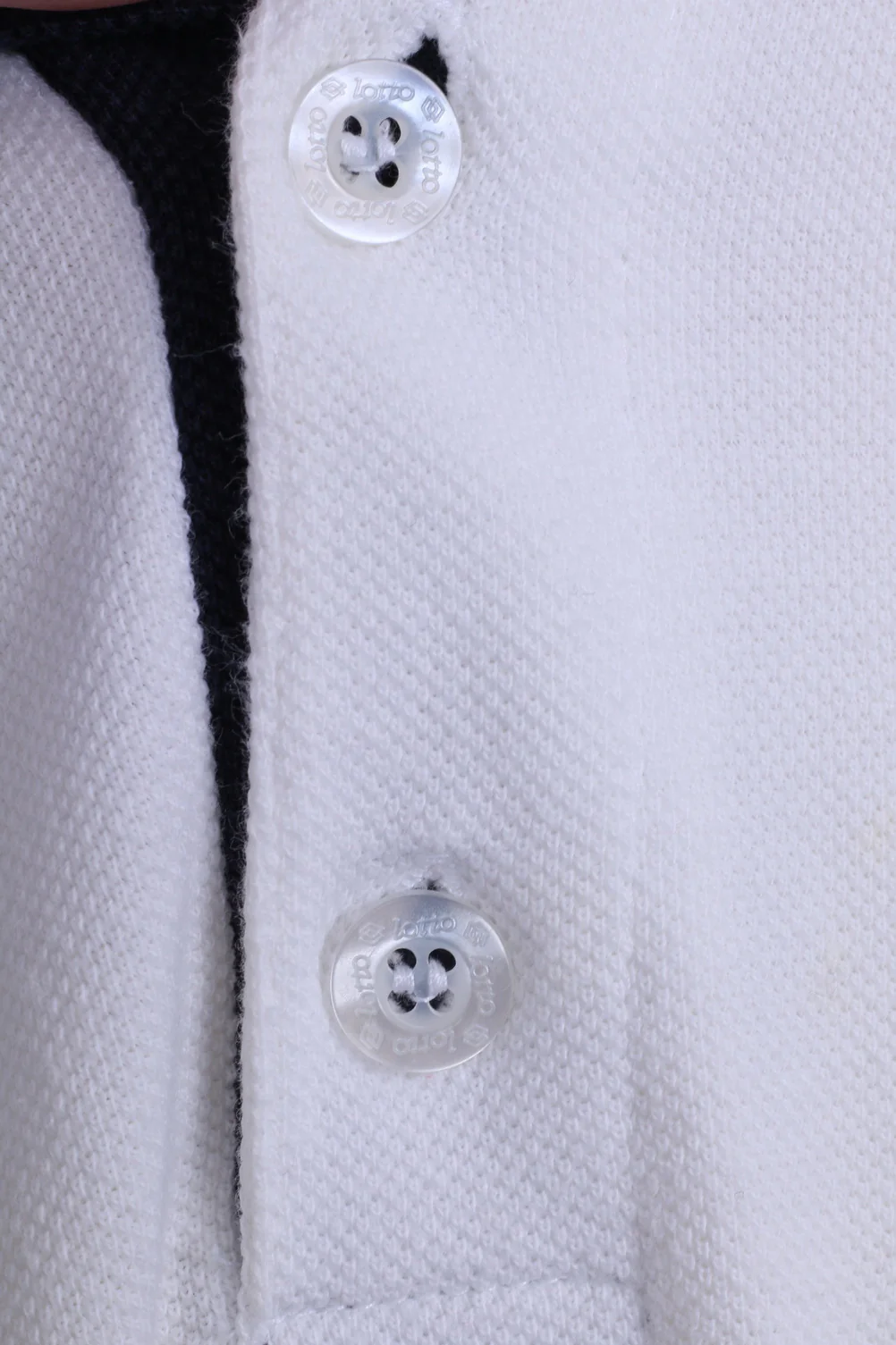 Lotto Mens XL Polo Shirt Cream Cotton Detailed Buttons Sport Top - Image 3