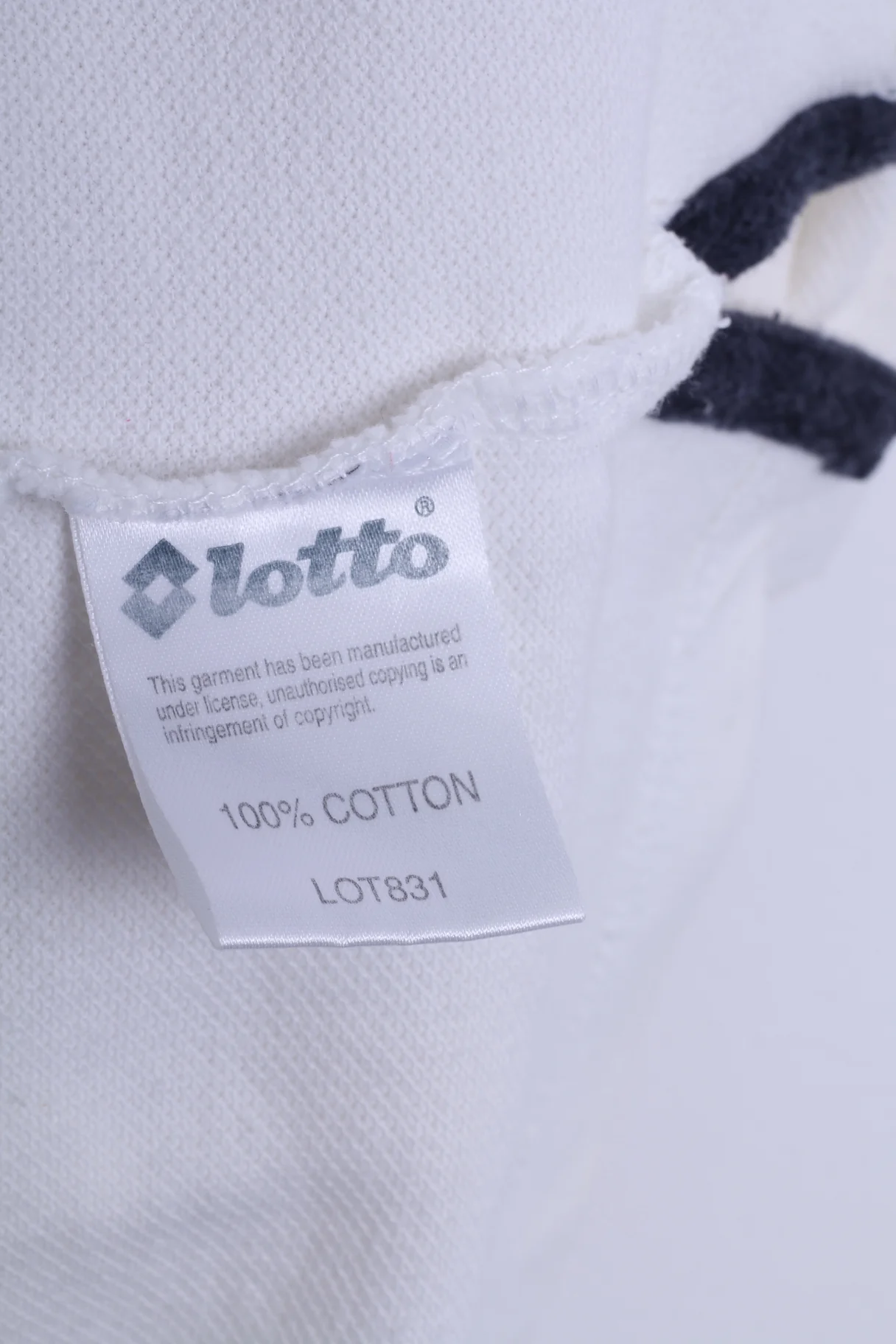 Lotto Mens XL Polo Shirt Cream Cotton Detailed Buttons Sport Top - Image 5