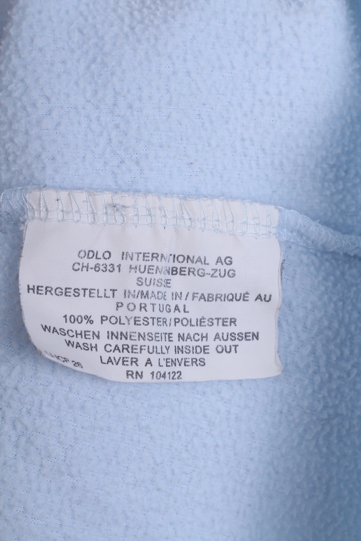 Odlo Womens XL Fleece Top Blue Zip Neck Outdoor Top - Image 5