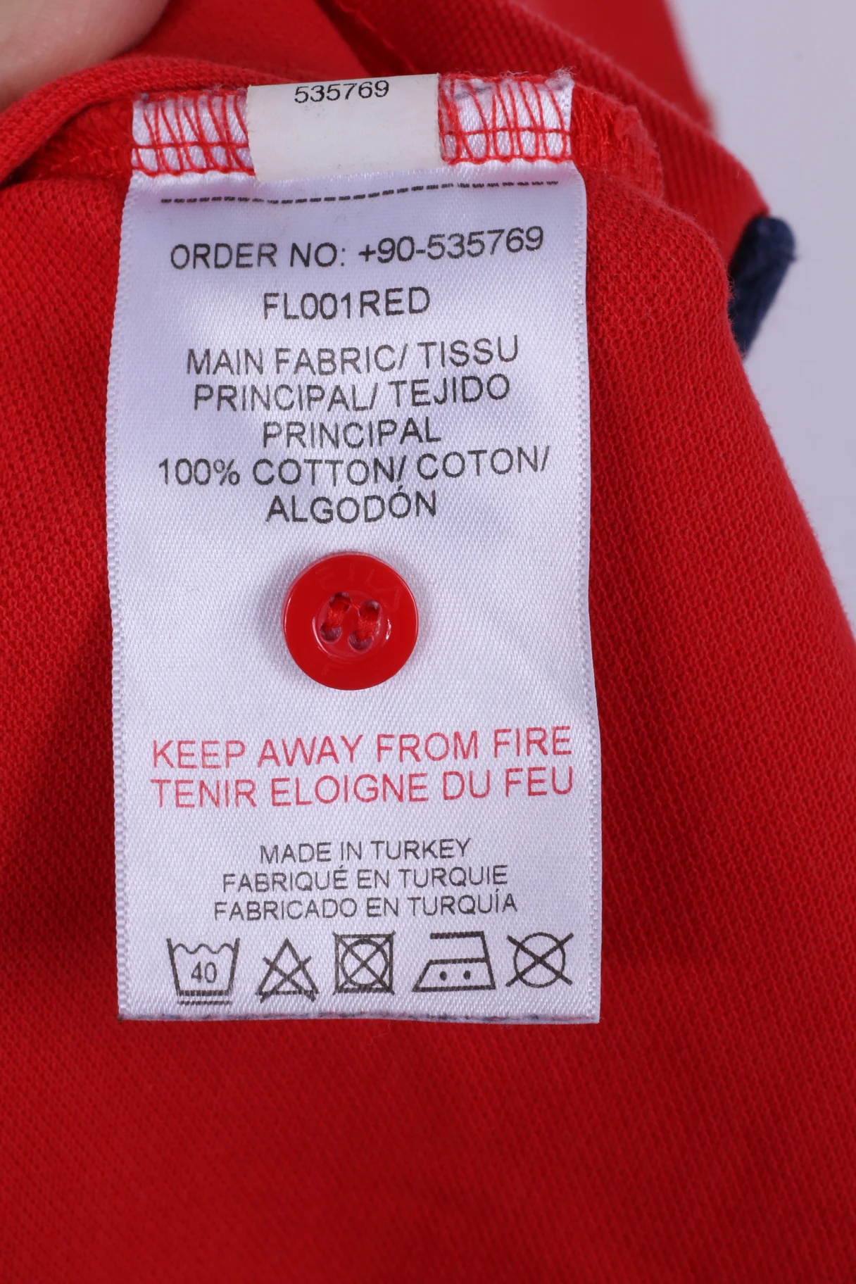 Fila Mens XL Polo Shirt Red Cotton Great Britain Detailed Buttons - Image 5