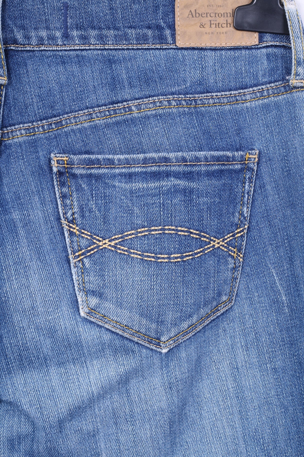 Abercrombie & Fitch Womens W27 L33 Trousers Jeans Blue Cotton Denim - Image 7