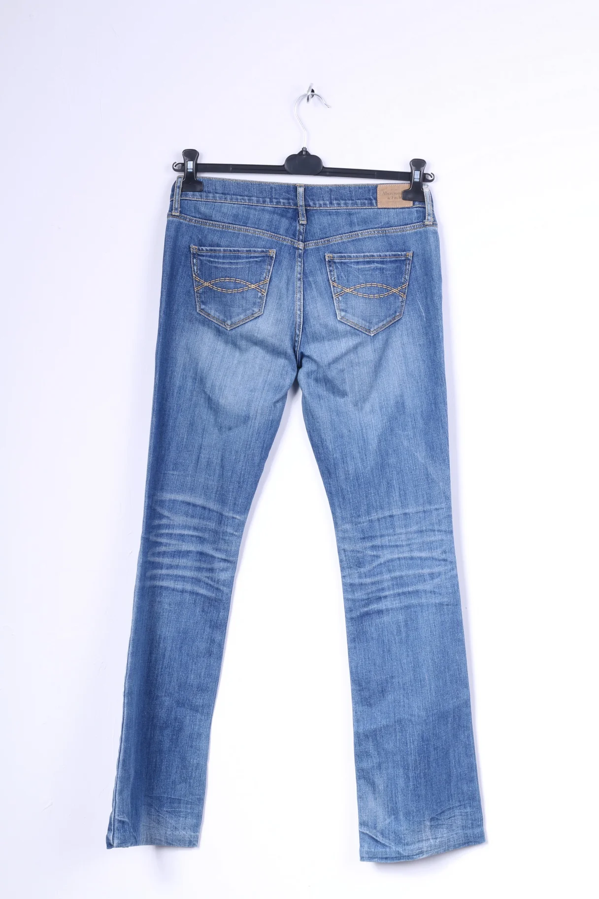 Abercrombie & Fitch Womens W27 L33 Trousers Jeans Blue Cotton Denim - Image 8