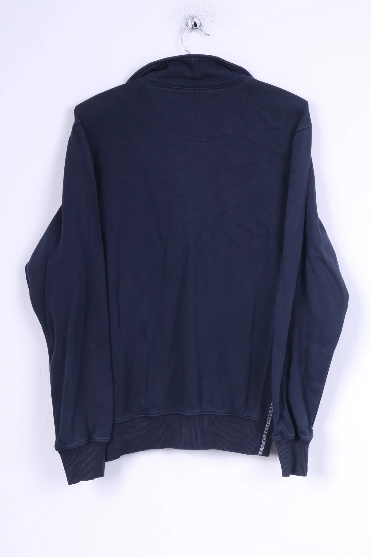 Champion Womens S Sweatshirt Navy Cotton Zip Neck Stand Up Collar - Image 6