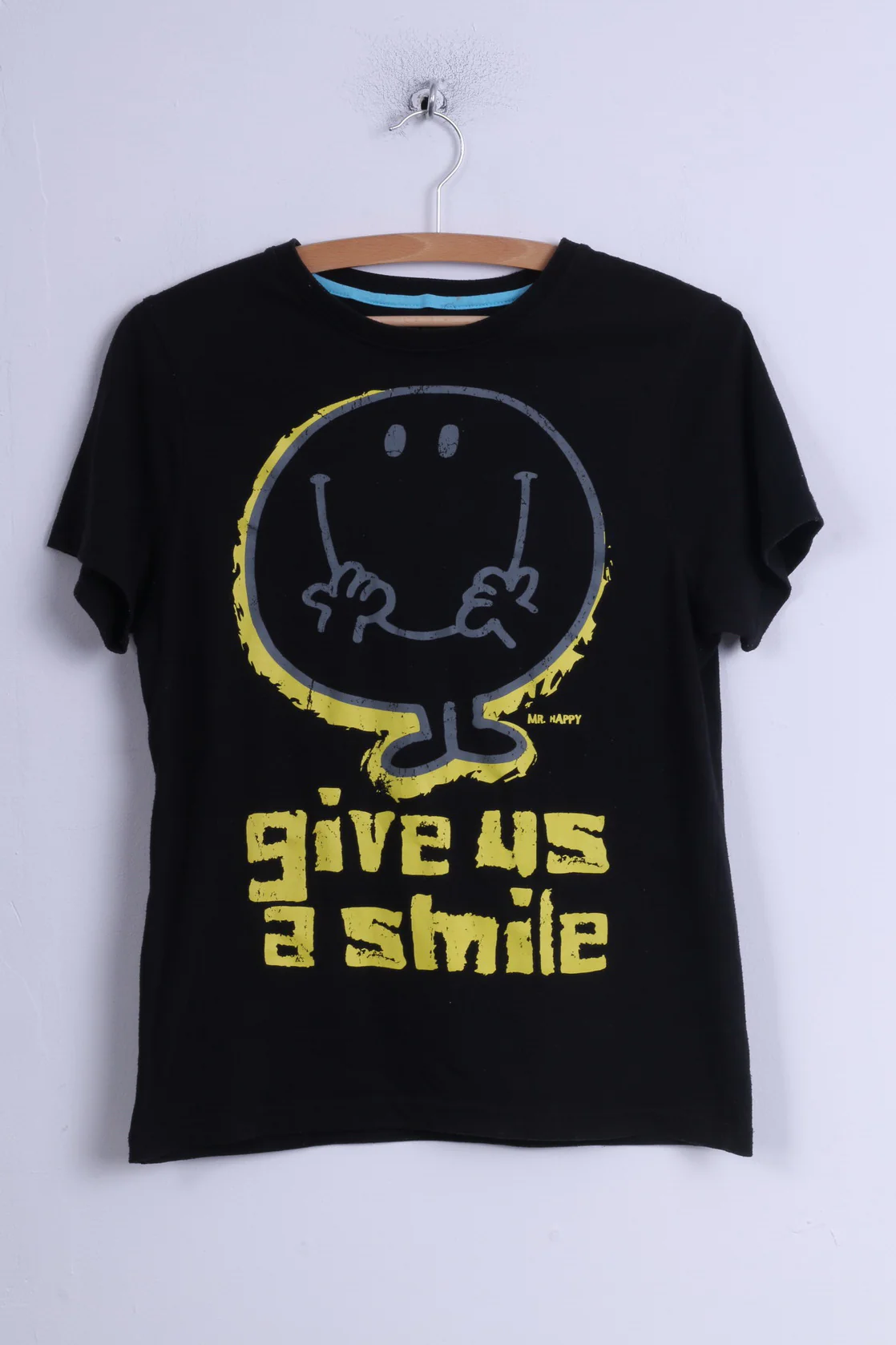 Thoip Womens S T-Shirt Black Cotton Blend Printed Graphics Mr. Men Little Miss