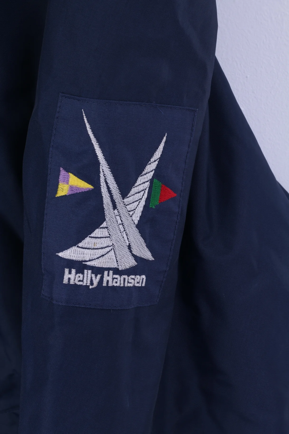 Helly Hansen Mens M Jacket Navy Green Sailing Hidden Hood Double Side - Image 2
