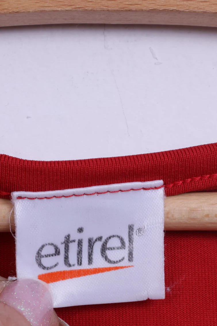 Etirel Womens M Shirt Red Stretch Emotion Control Sport Training Top - Image 4