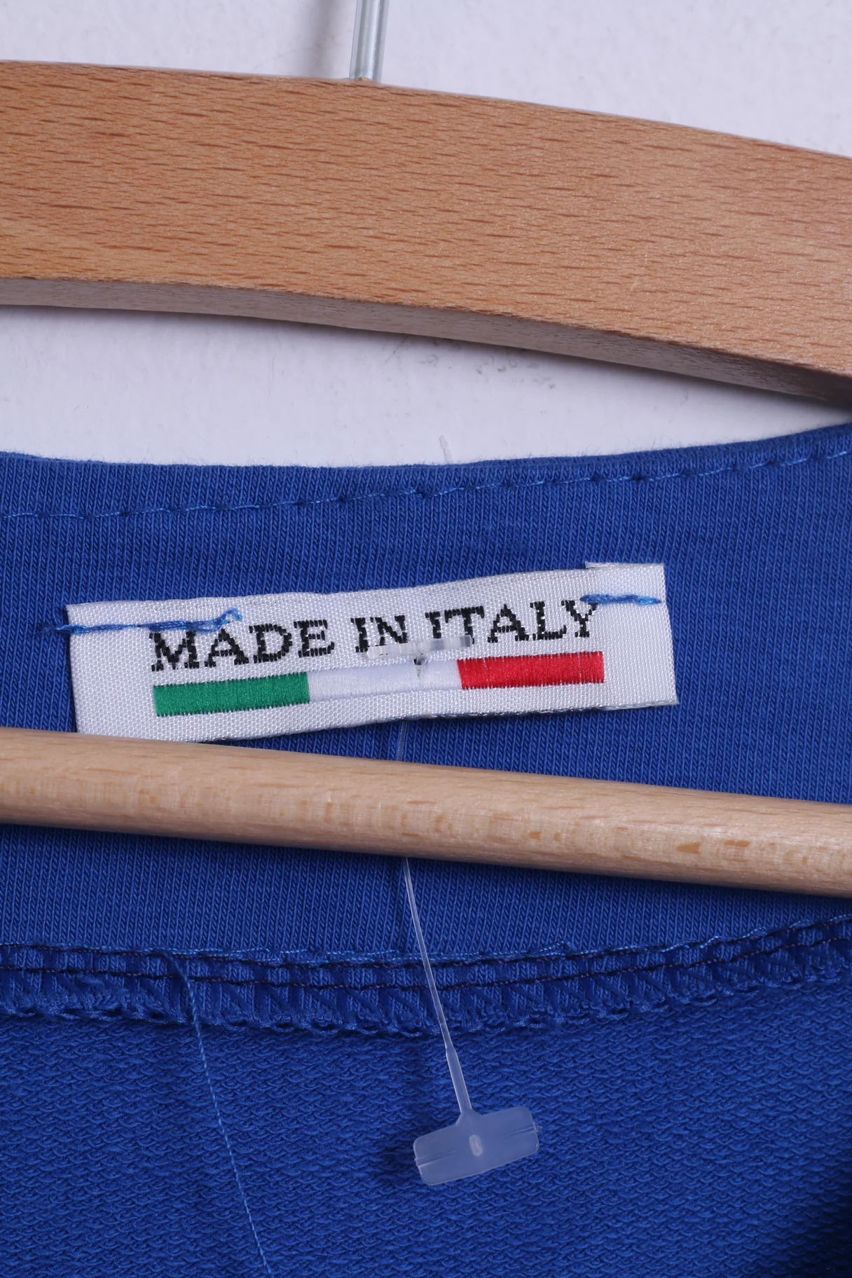 Made in Italy Womens M Sweatshirt Blue Cotton Crew Neck Graphic Big Lips - Image 4