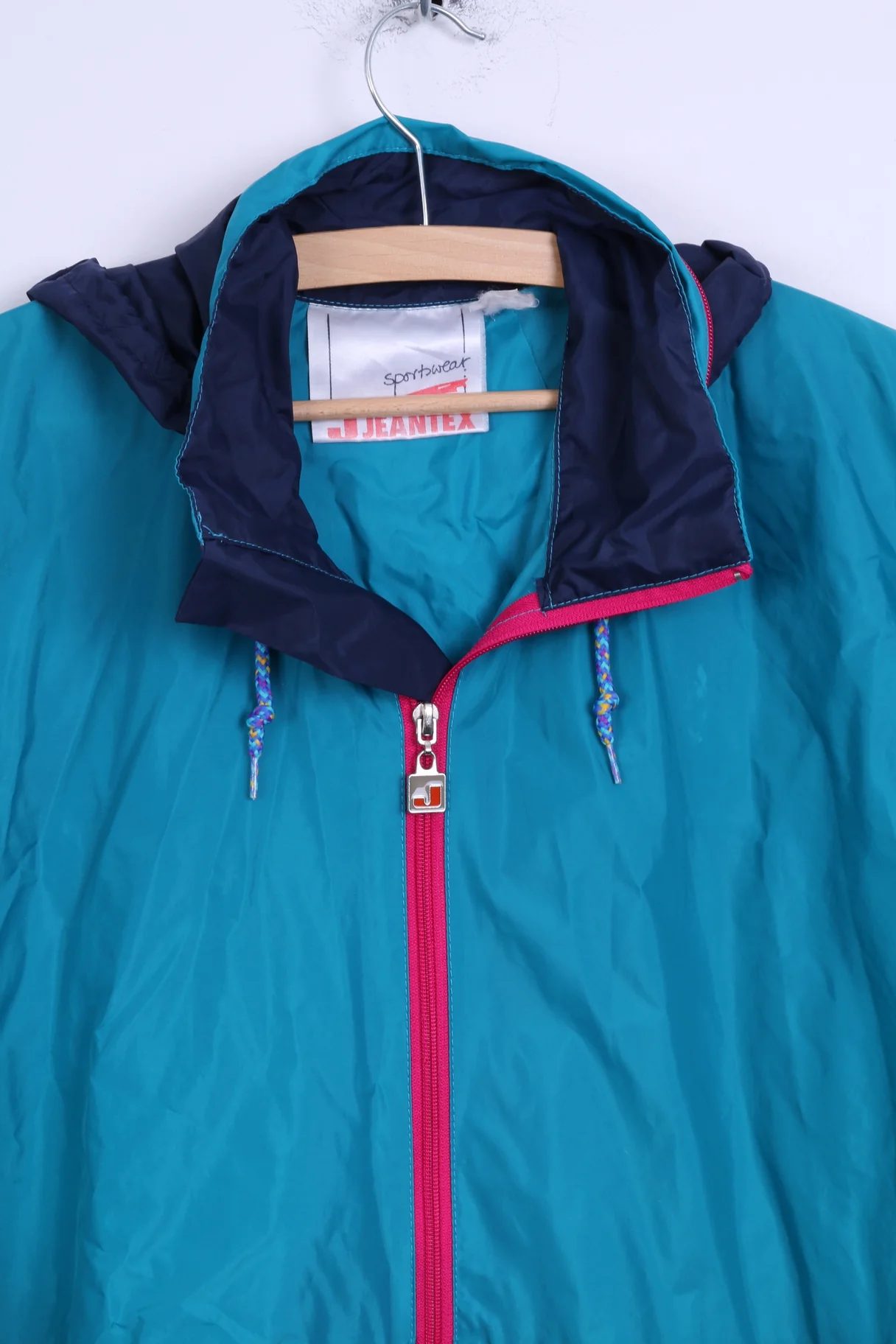 Jeantex Mens L Rain Jacket Sportswear Nylon Waterproof Hodded Top - Image 3
