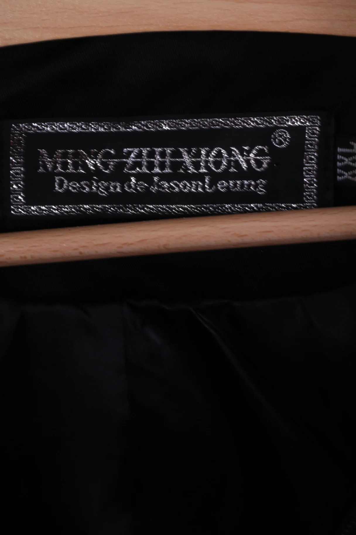 MING ZHIXIONG Womens M Jacket Black Zircons Embroidered Back - Image 3