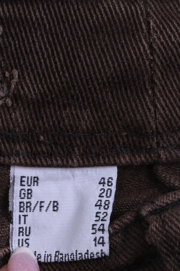 John Baner Womens 20 46 Trousers Brown Cotton Jeans Casual Pants - Image 5
