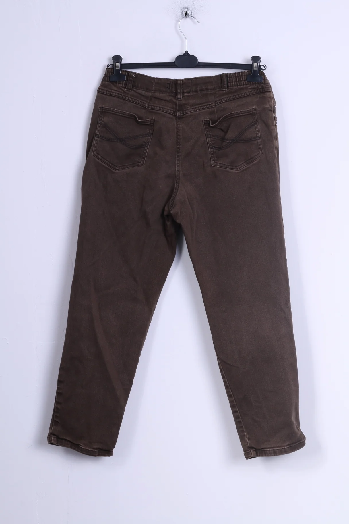 John Baner Womens 20 46 Trousers Brown Cotton Jeans Casual Pants - Image 6