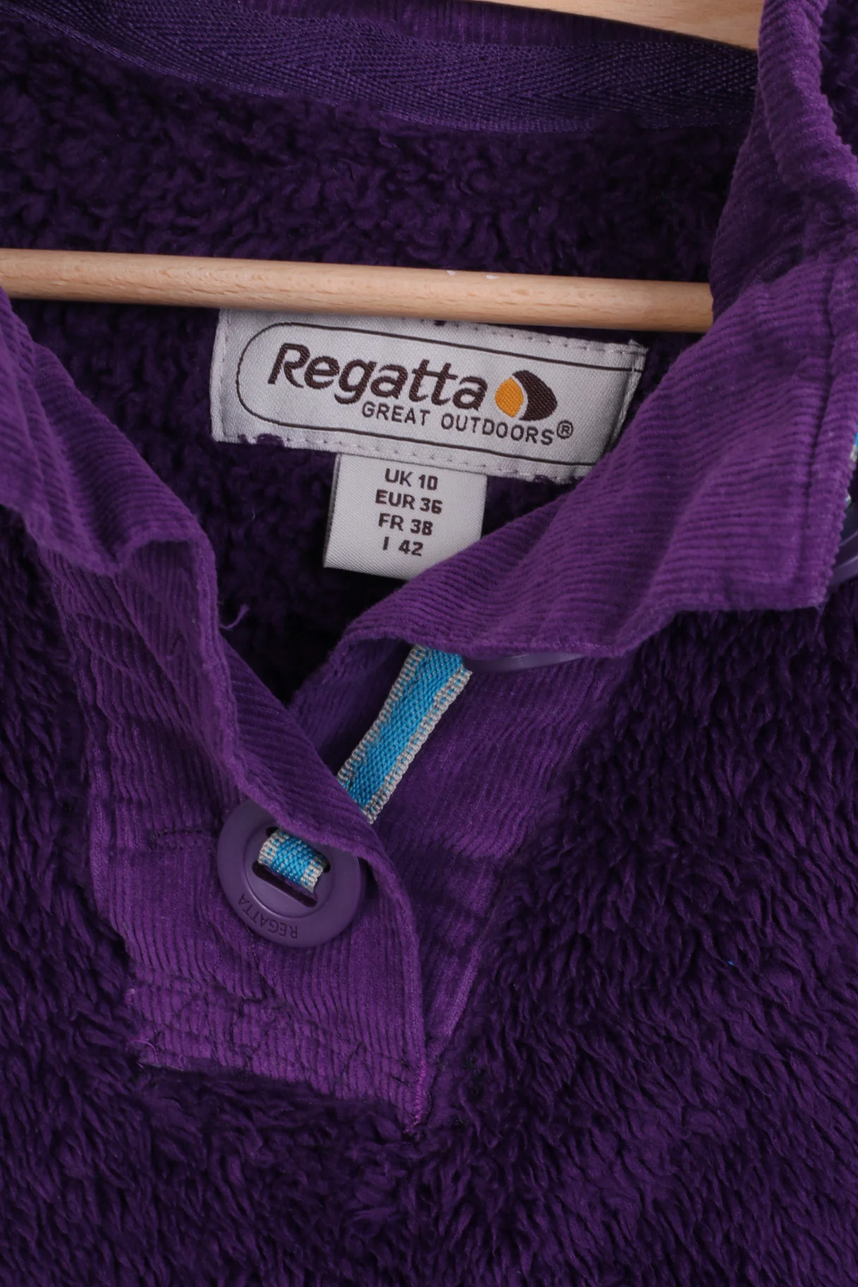 Regatta Womens M 10 Fleece Top Sweatshirt Outdoor Purple - Image 3