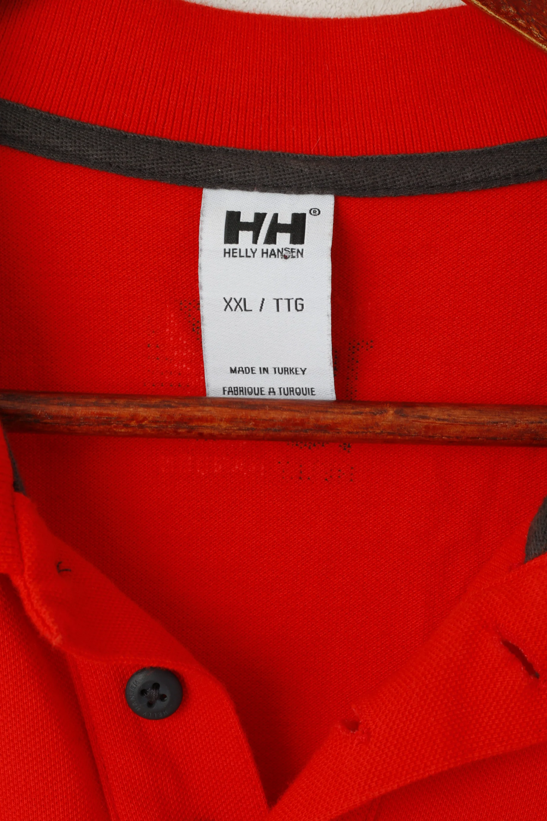 Helly Hansen Men XXL Polo Shirt Red Cotton Nor 1877 Classic Stretch Top - Image 3