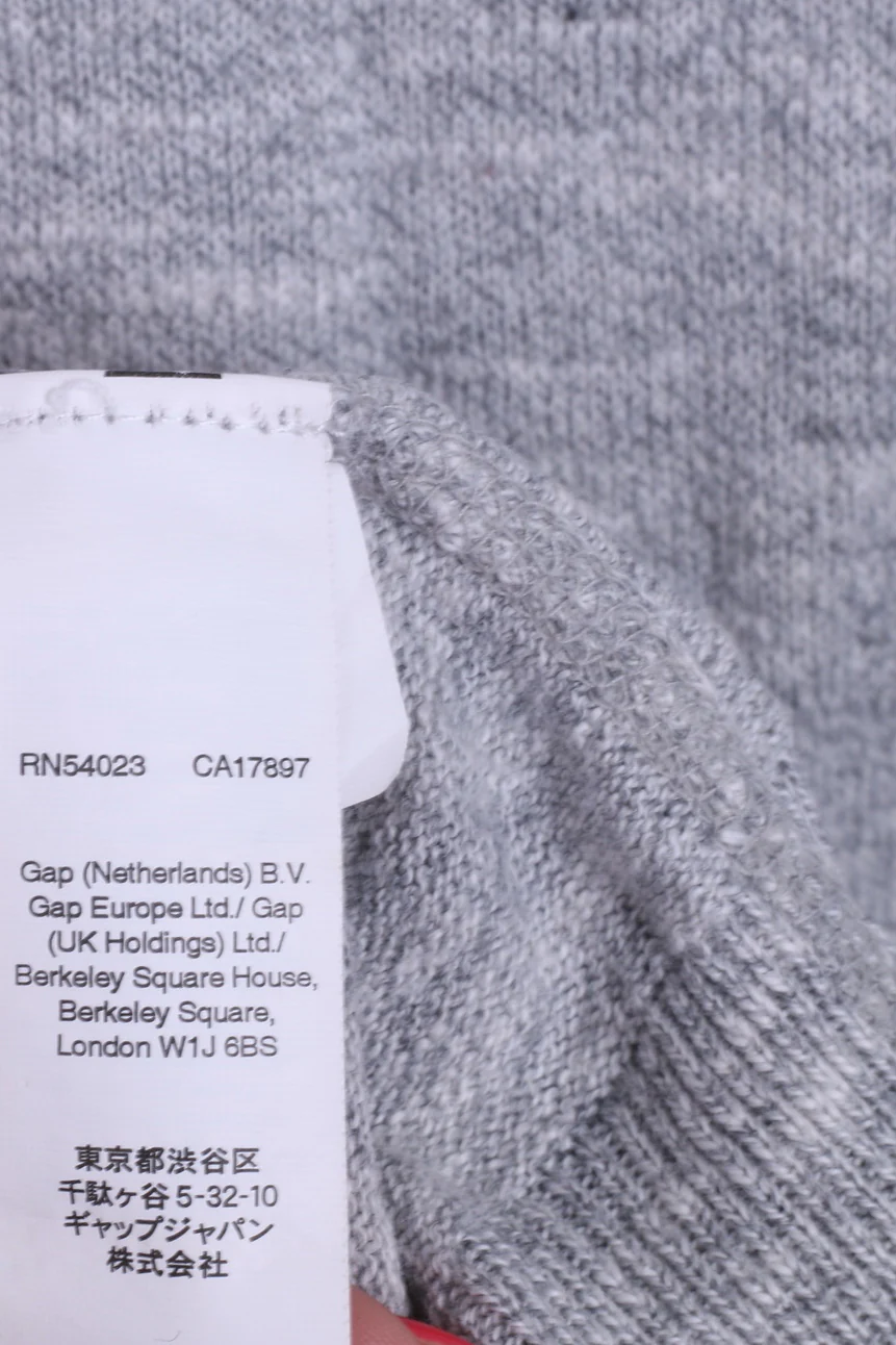 Gap Mens L (M) Jumper Light Grey Cotton Long Sleeved Sweater - Image 5