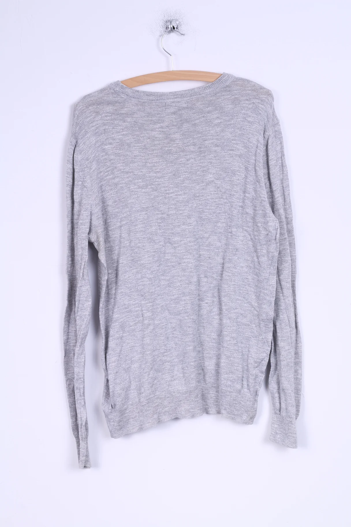 Gap Mens L (M) Jumper Light Grey Cotton Long Sleeved Sweater - Image 6