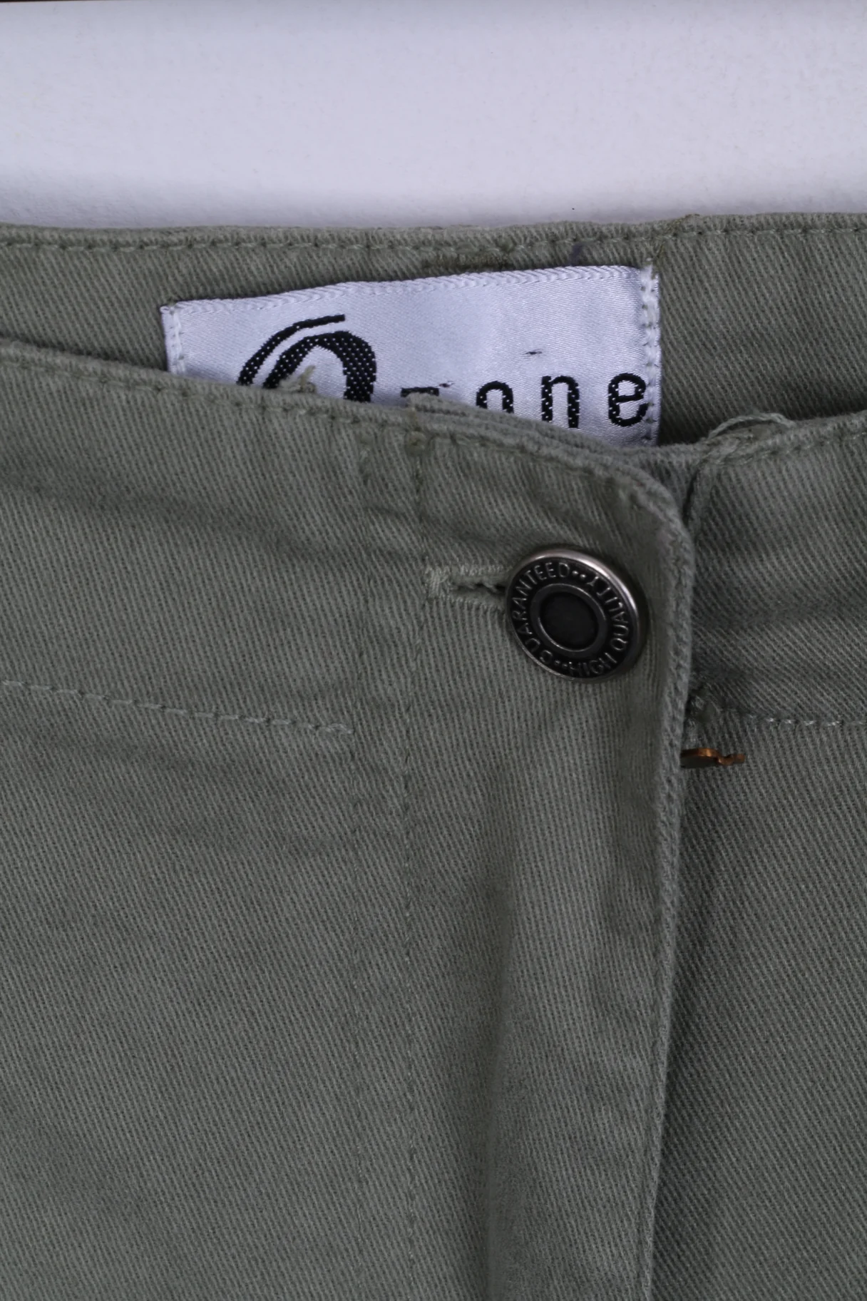 O zone Womens 12 M Shorts khaki Hight Waist Cotton - Image 3