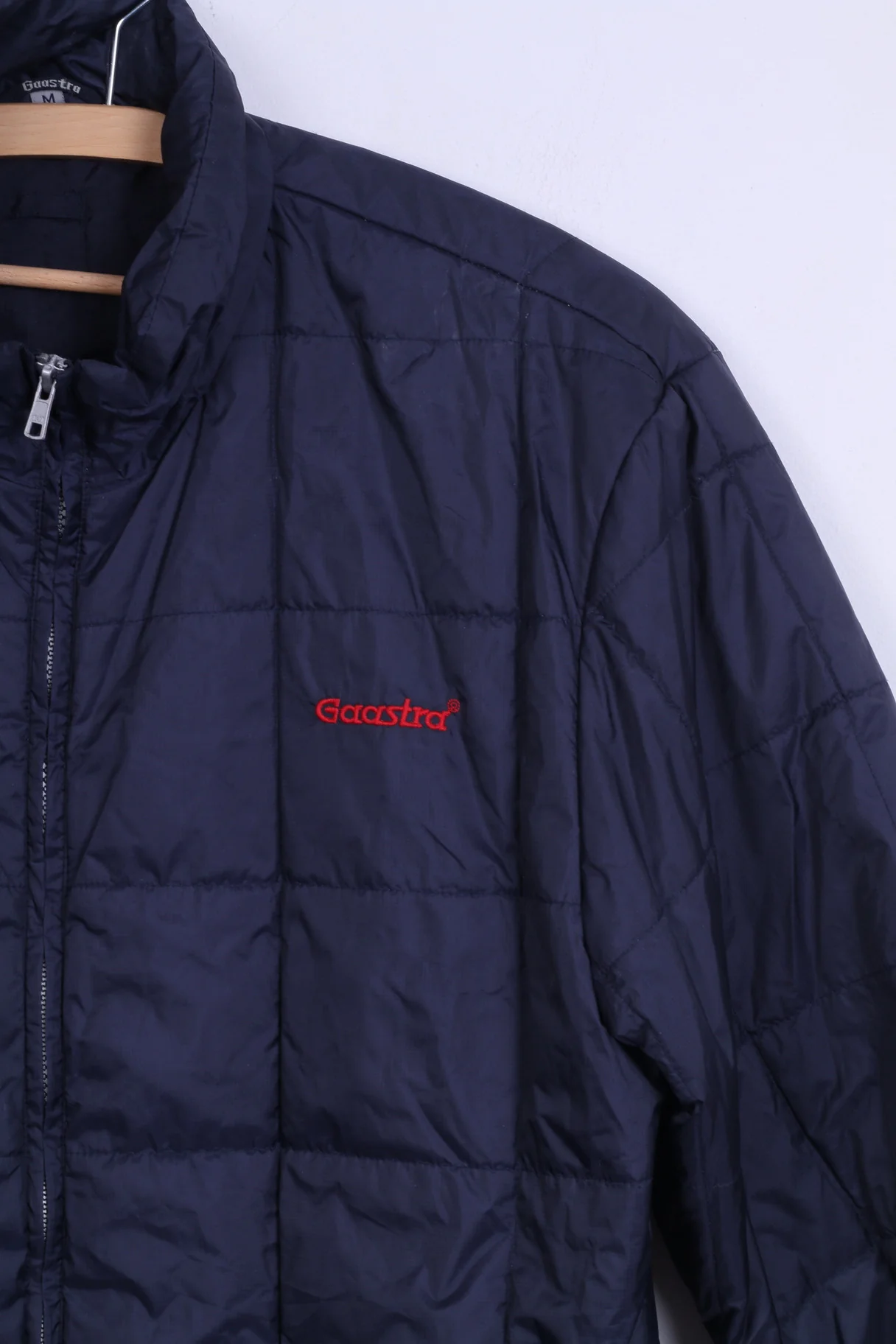 Gaastra Mens M Jacket Navy Blue Nylon Waterproof Quilted Zip Up - Image 2