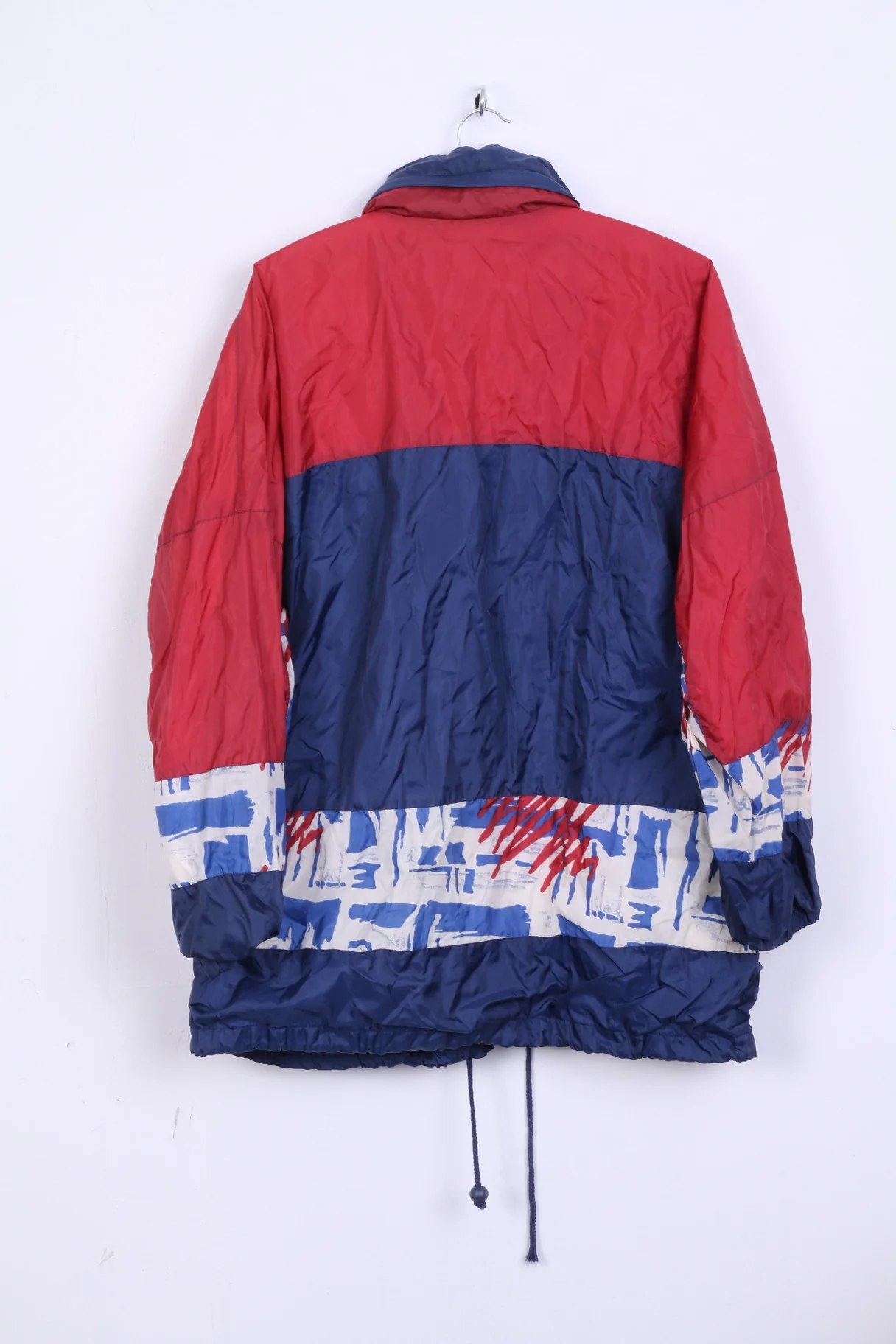 Luciano Womens L Jacket Festival Vintage Windbreaker Hidden Hood - Image 4