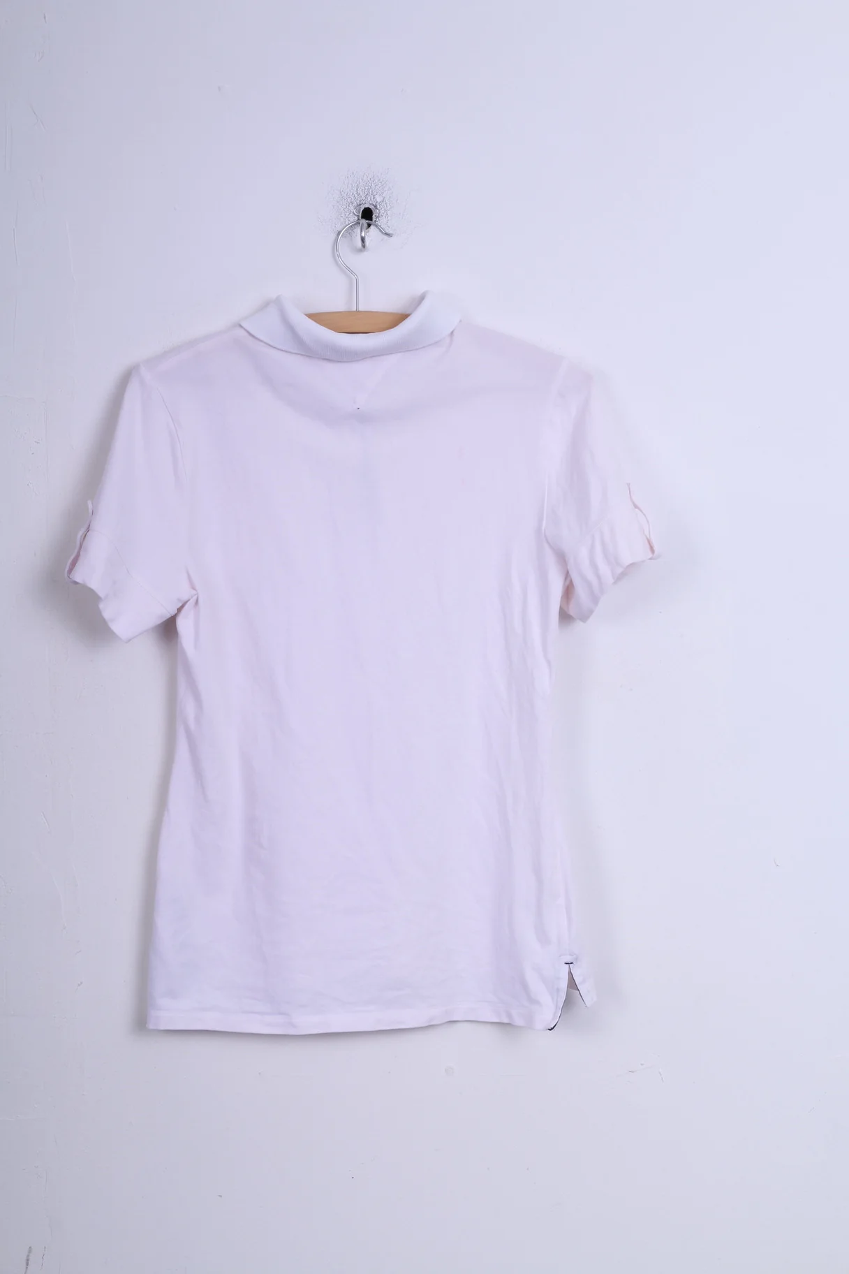 Tommy Hilfiger Womens S Polo Shirt Cotton White Short Sleeve Slim Fit - Image 6