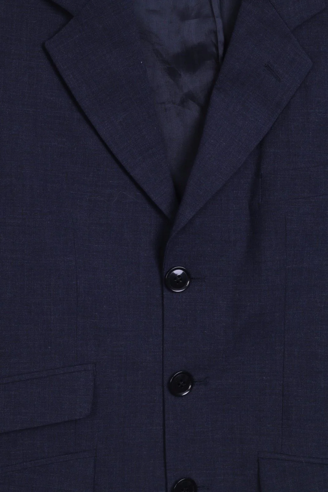 John Rocha Mens 38 S Blazer Jacket Wool Single Breasted Navy - Image 2