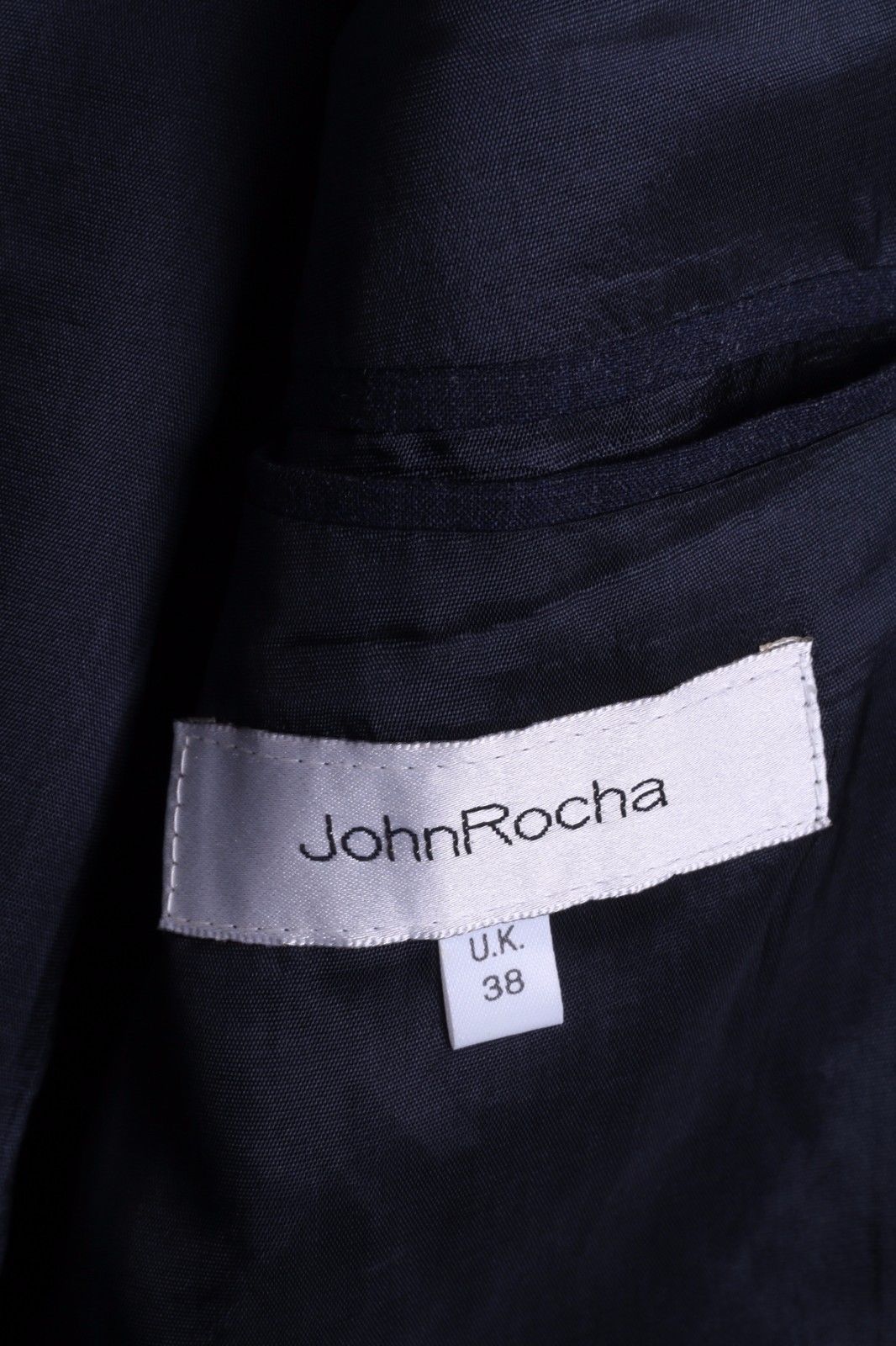John Rocha Mens 38 S Blazer Jacket Wool Single Breasted Navy - Image 5
