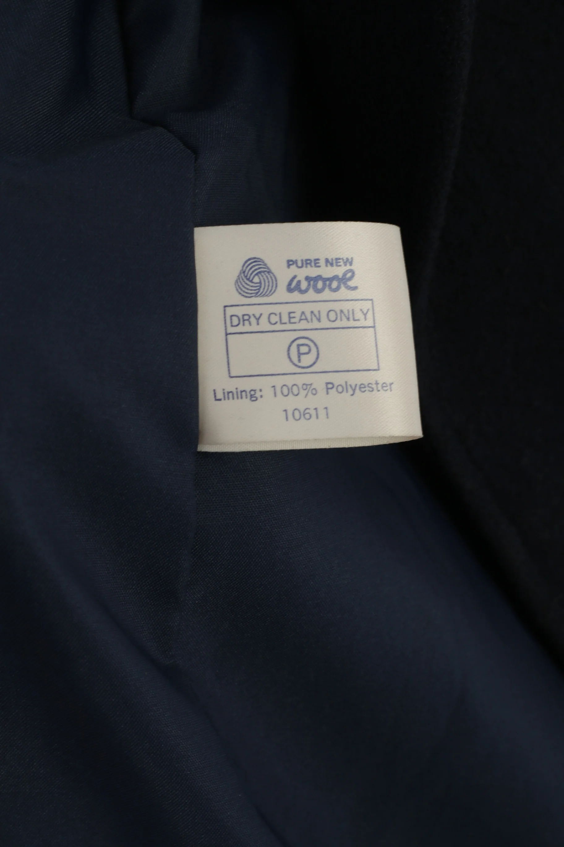 C&A Sixth Sense Women 16 XL Coat Navy Wool Vintage Double Breasted Short Fitting Top - Image 4