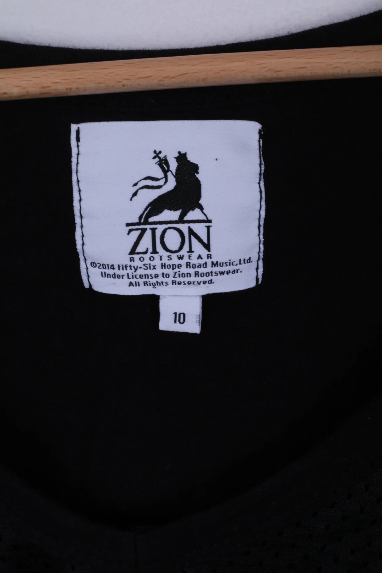 Zion Rootswear Atmosphere Womens 10 M Shirt Black Bob Marley Mesh V Neck - Image 3