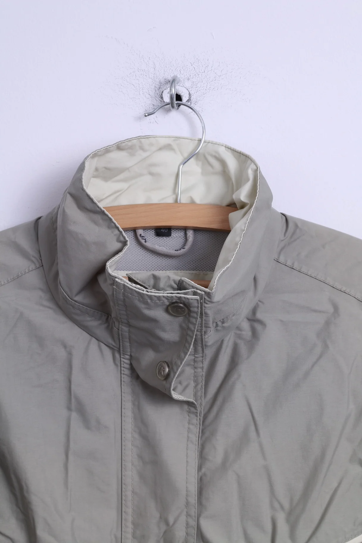 Jeantex Womens 40 M Jacket Beige Nylon Waterproof T 3000 Breathable Outdoor - Image 2