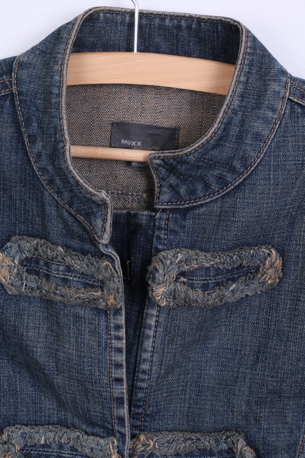 MEXX Womens S 10 Denim Jacket Blue Vintage Cotton Jeans - Image 3
