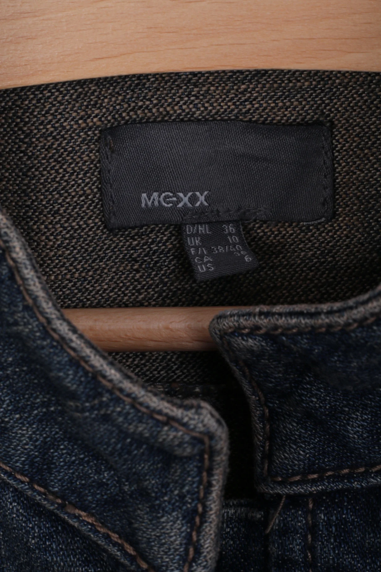 MEXX Womens S 10 Denim Jacket Blue Vintage Cotton Jeans - Image 4