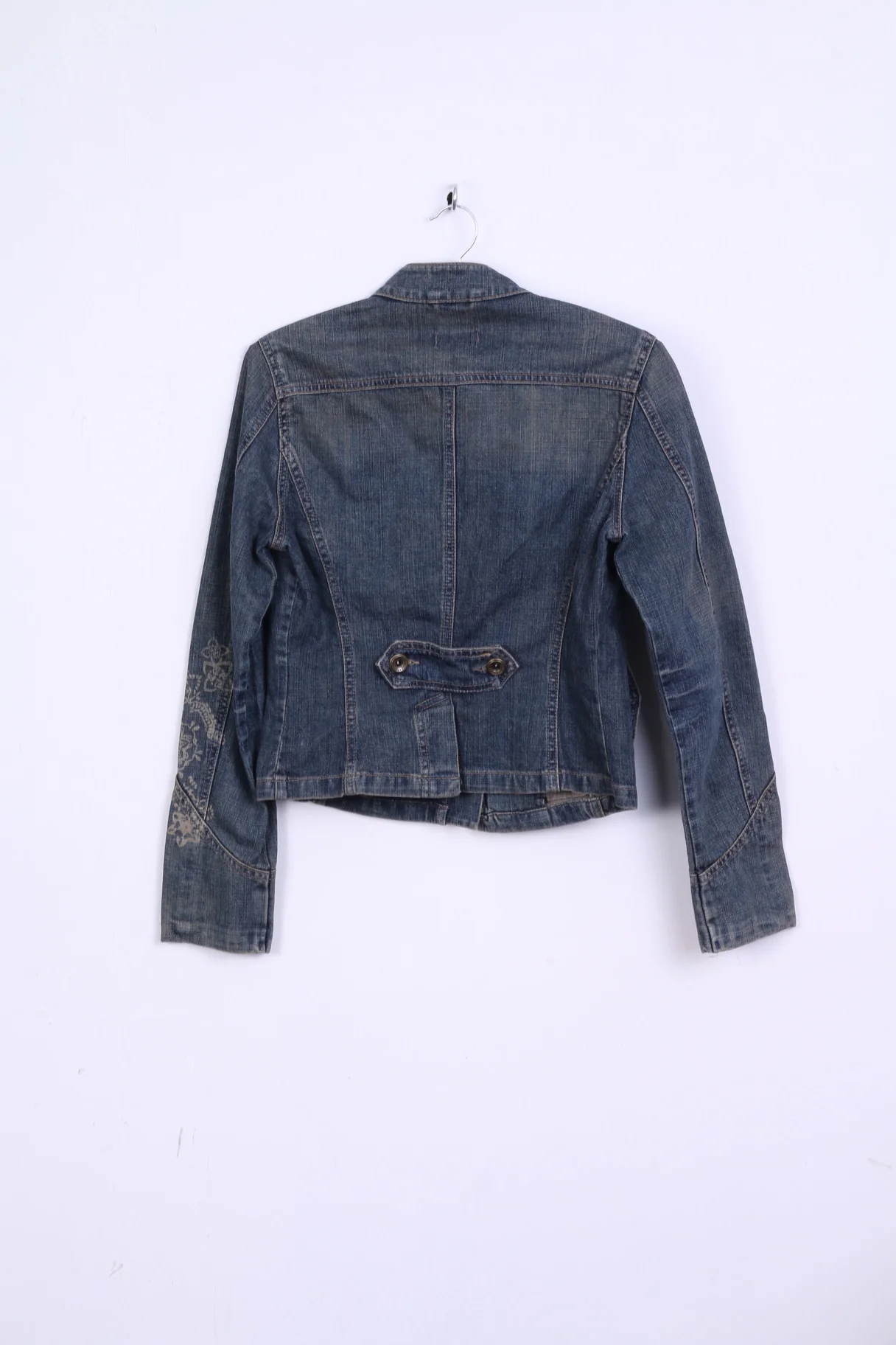 MEXX Womens S 10 Denim Jacket Blue Vintage Cotton Jeans - Image 6