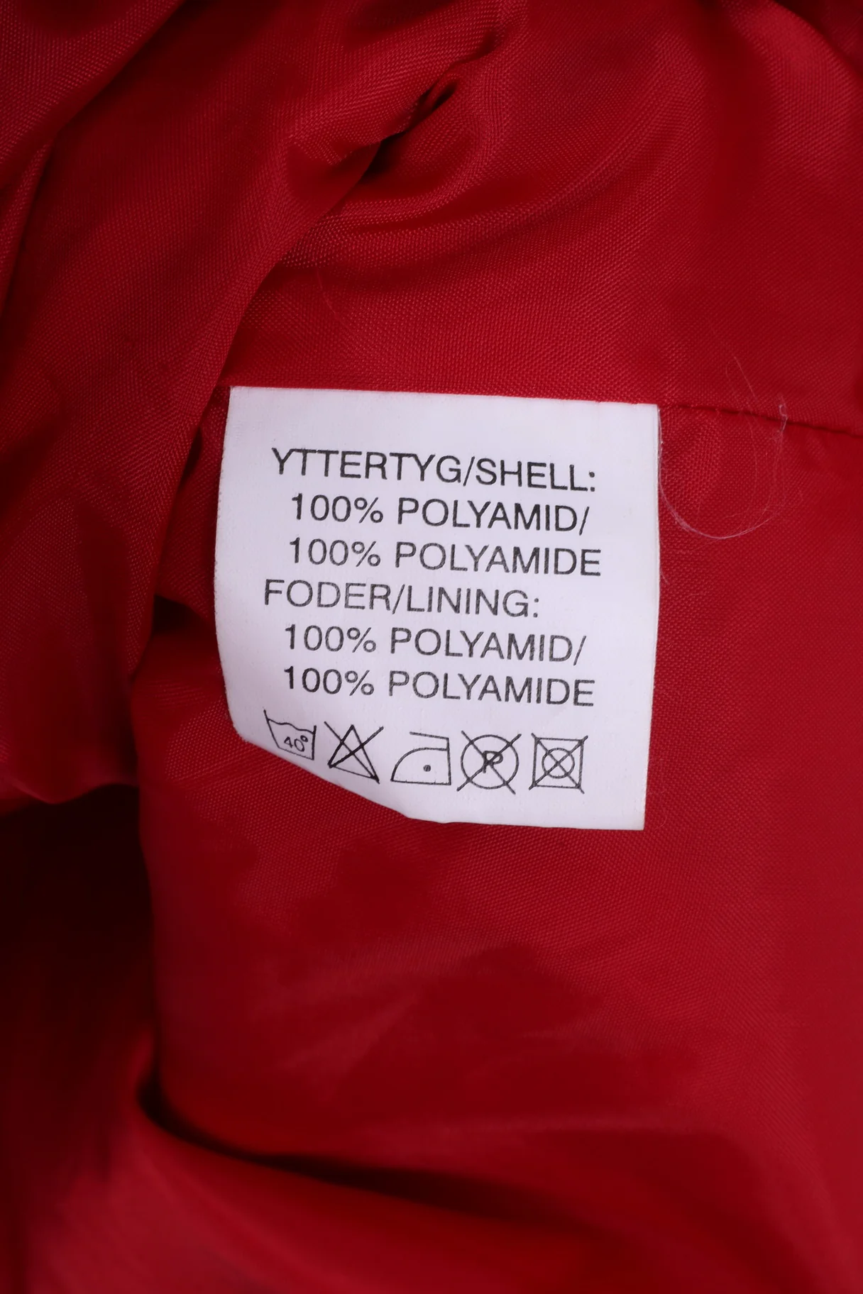 Touch 9  Mens M Rain Jacket Red Active Wear Nylon Hidden Hood Rain Coat - Image 5