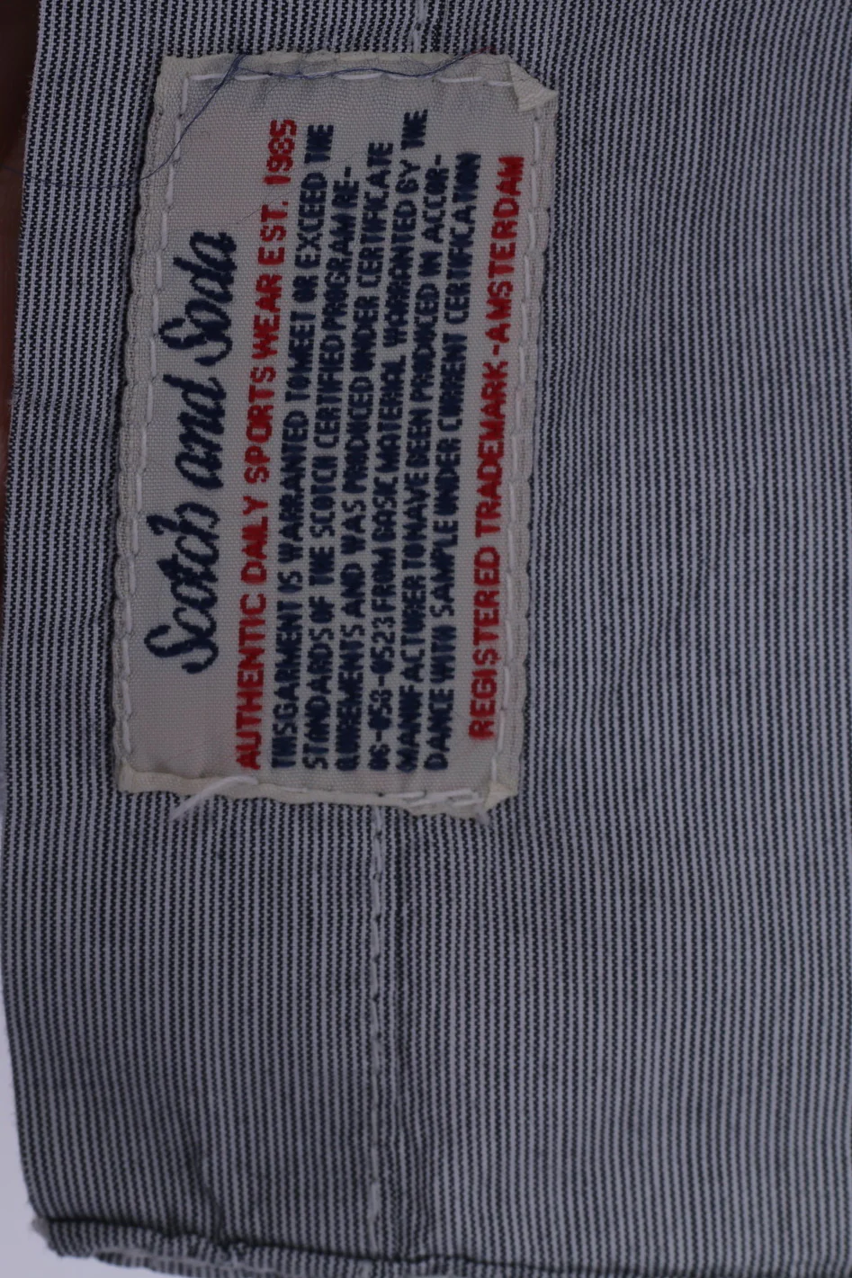 Scotch & Soda Mens L Casual Shirt Grey Cotton Daily Sportswear Light Long Sleeve - Image 6
