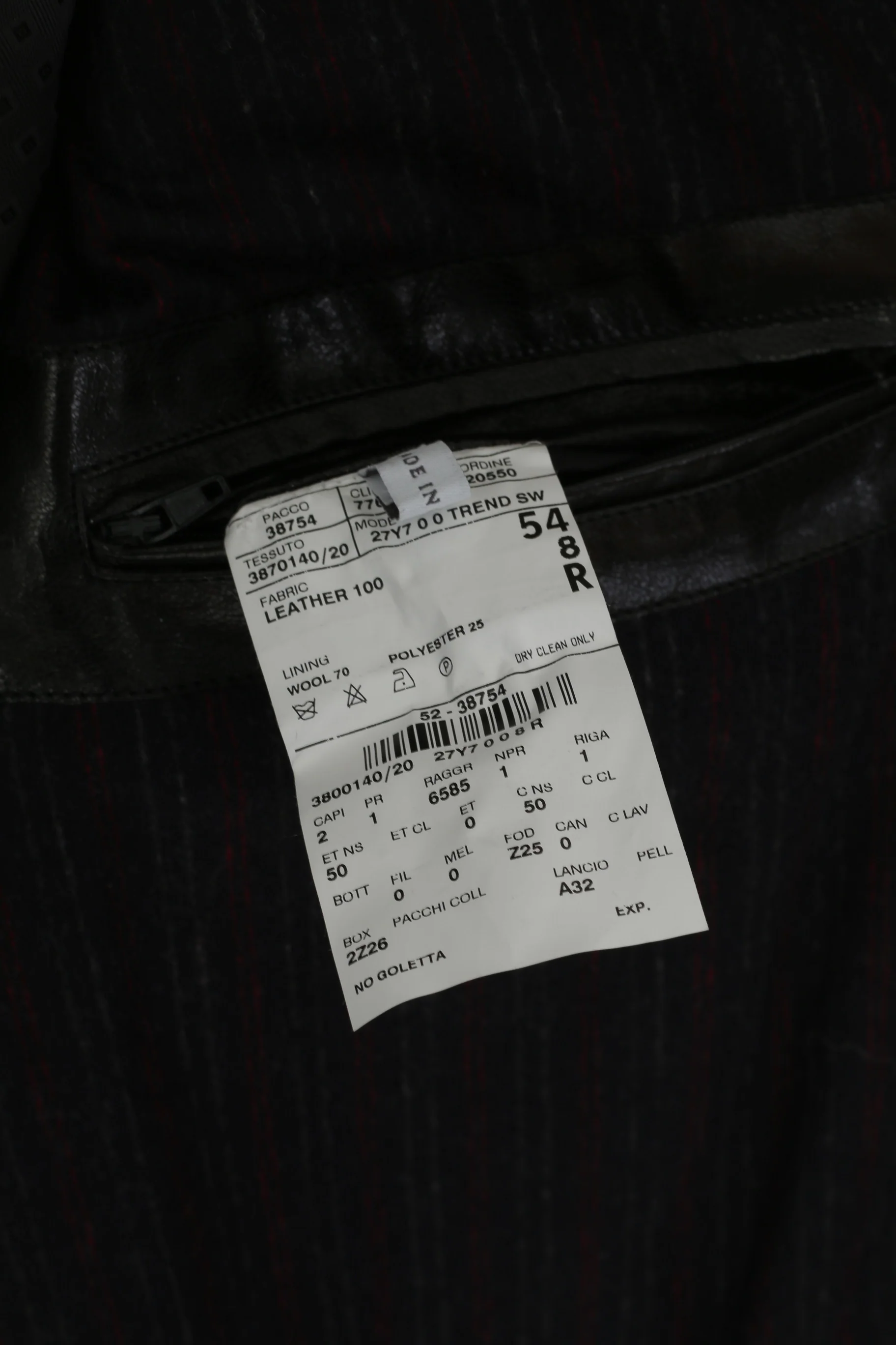 Corneliani Men 54 XL Coat Black Soft Leather Double-Breasted Made in Italy - Image 6