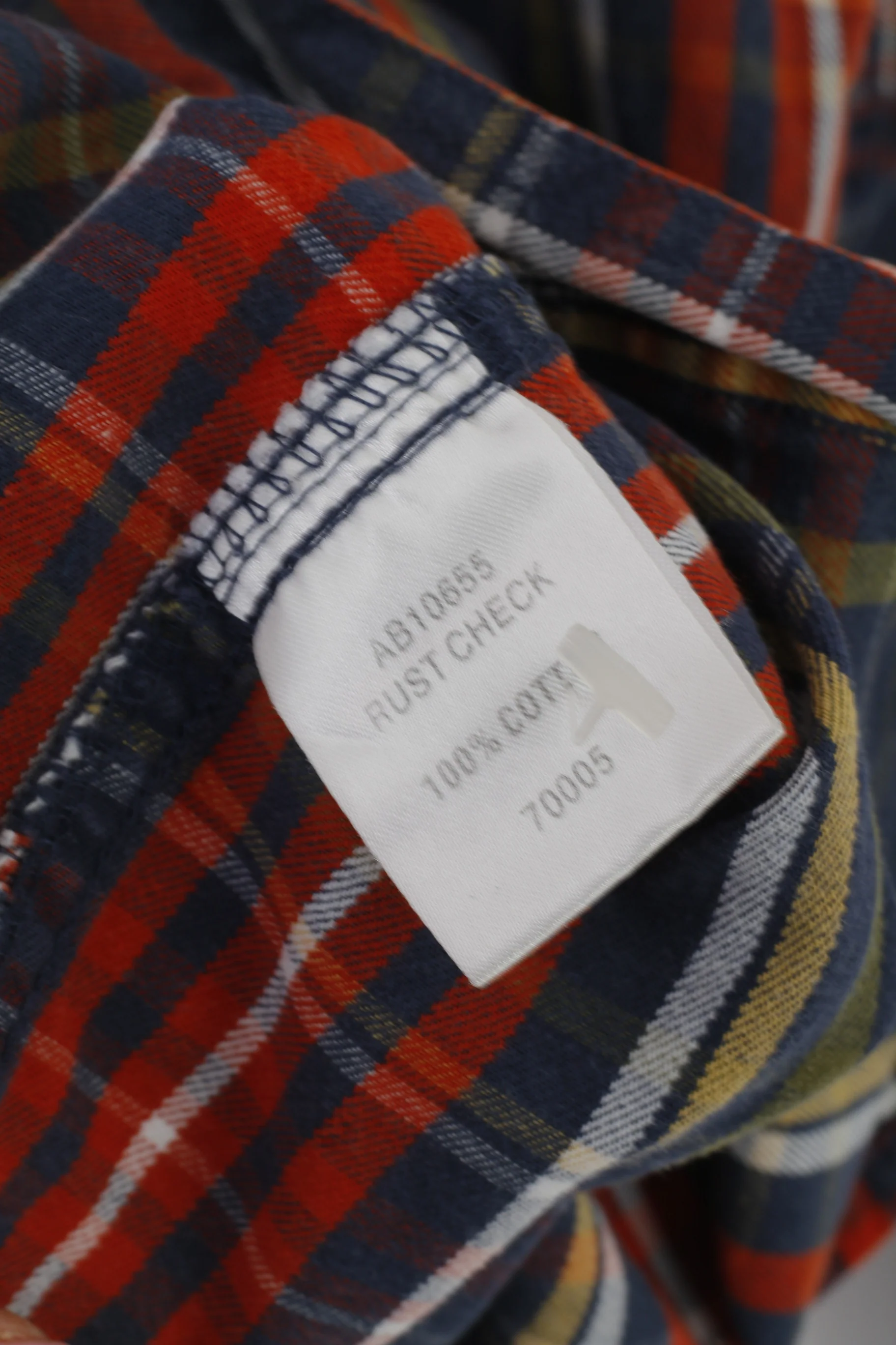 Cotton Traders Men S Casual Shirt Red Blue Check Rust Cotton Long Sleeve Top - Image 5