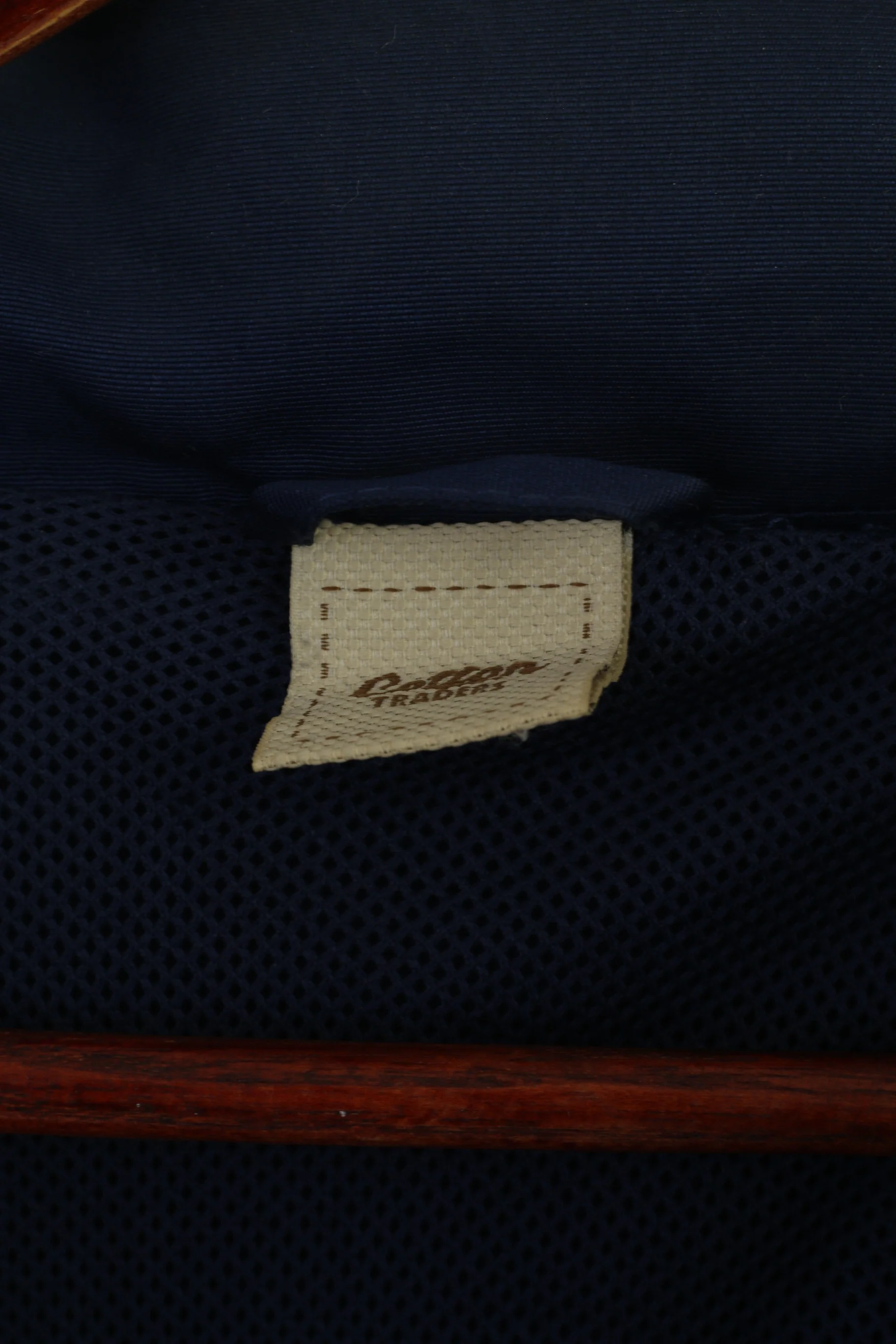 Cotton Traders Men XXL Pullover Jacket Navy Durham Cricket Vintage Hidden Hood Top - Image 5