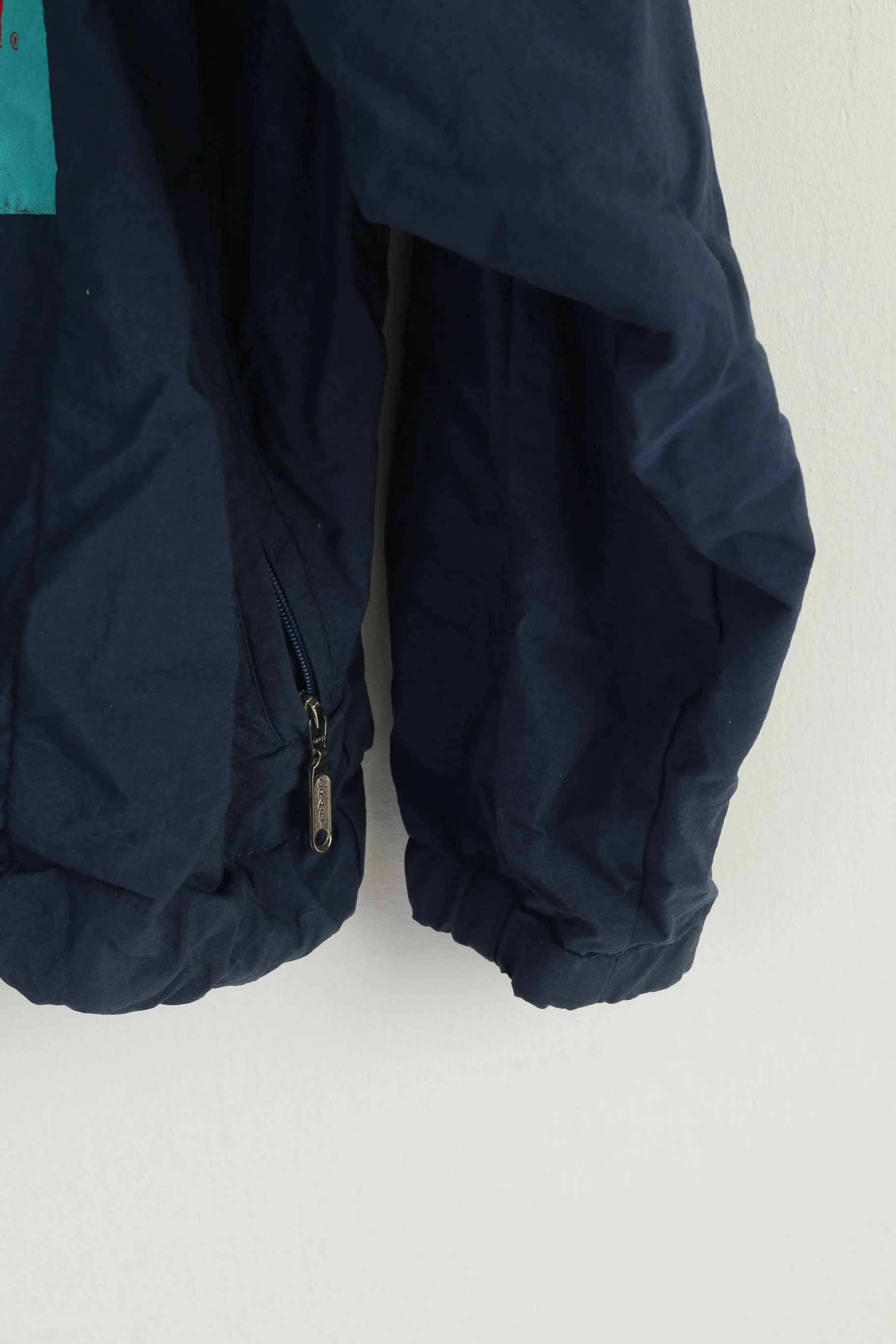 CRAFT Men L Jacket Navy Nylon Tactel Vintage Zip Up Sport Active Top - Image 4