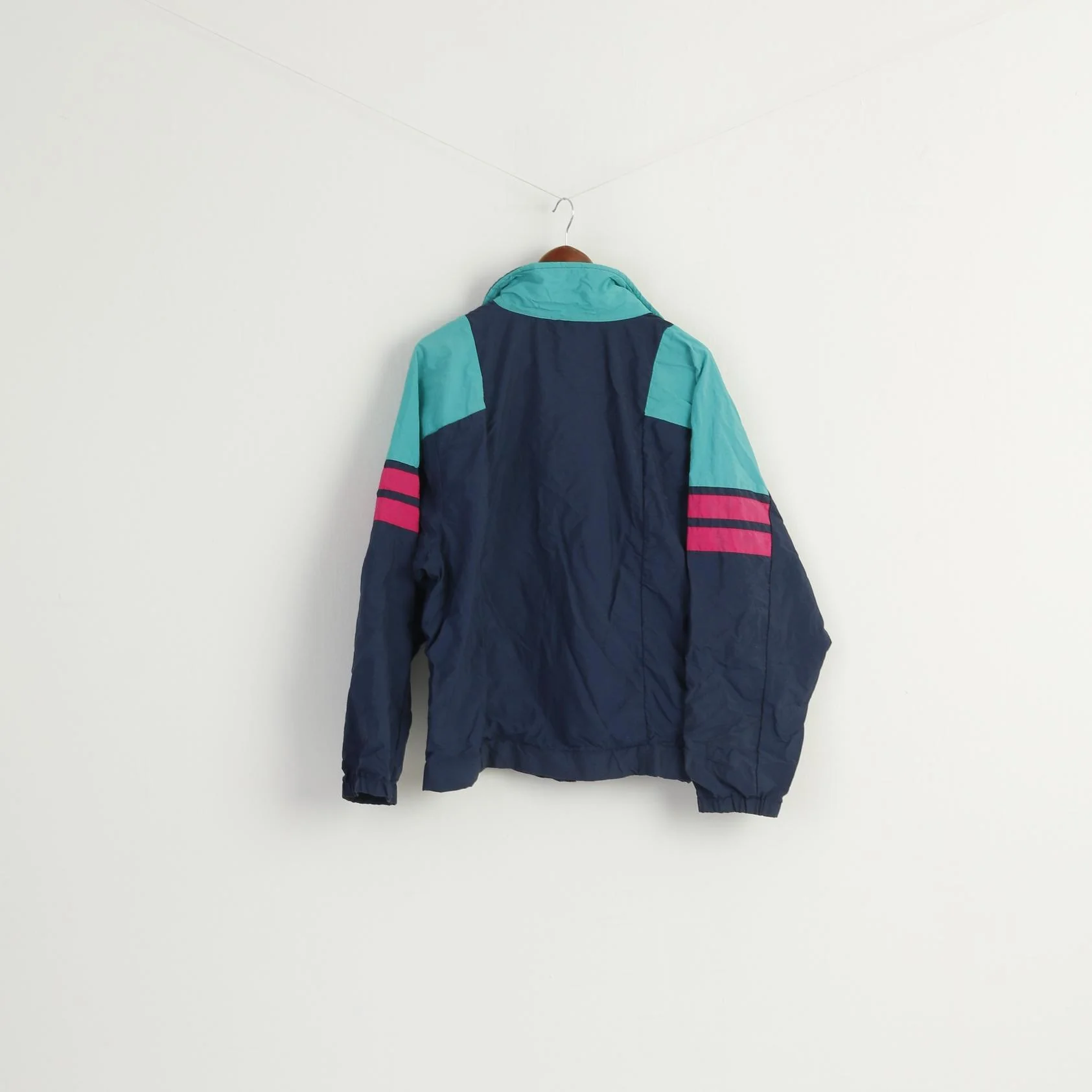 CRAFT Men L Jacket Navy Nylon Tactel Vintage Zip Up Sport Active Top - Image 7