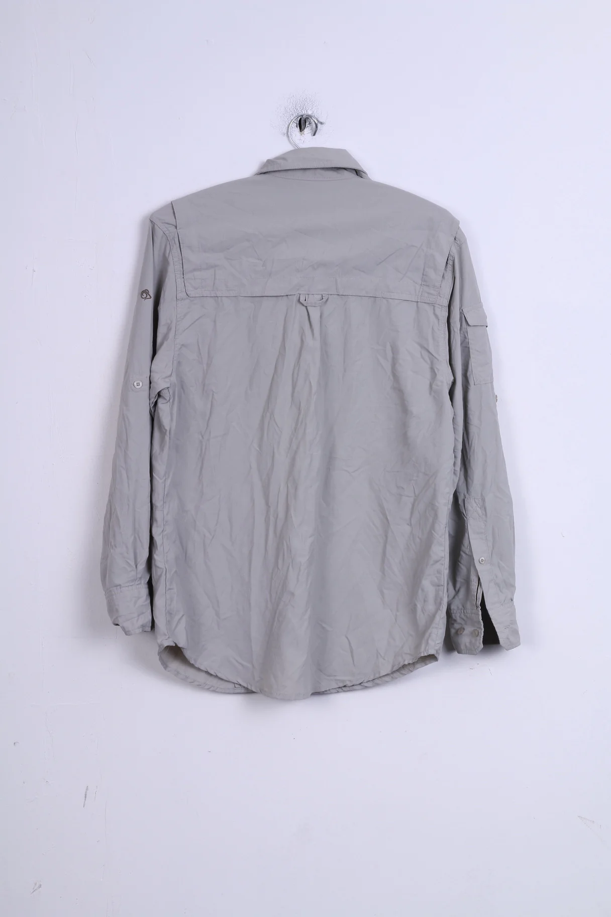 CRAGHOPPERS Mens S Casual Shirt Top Beige Detailed Buttons - Image 6