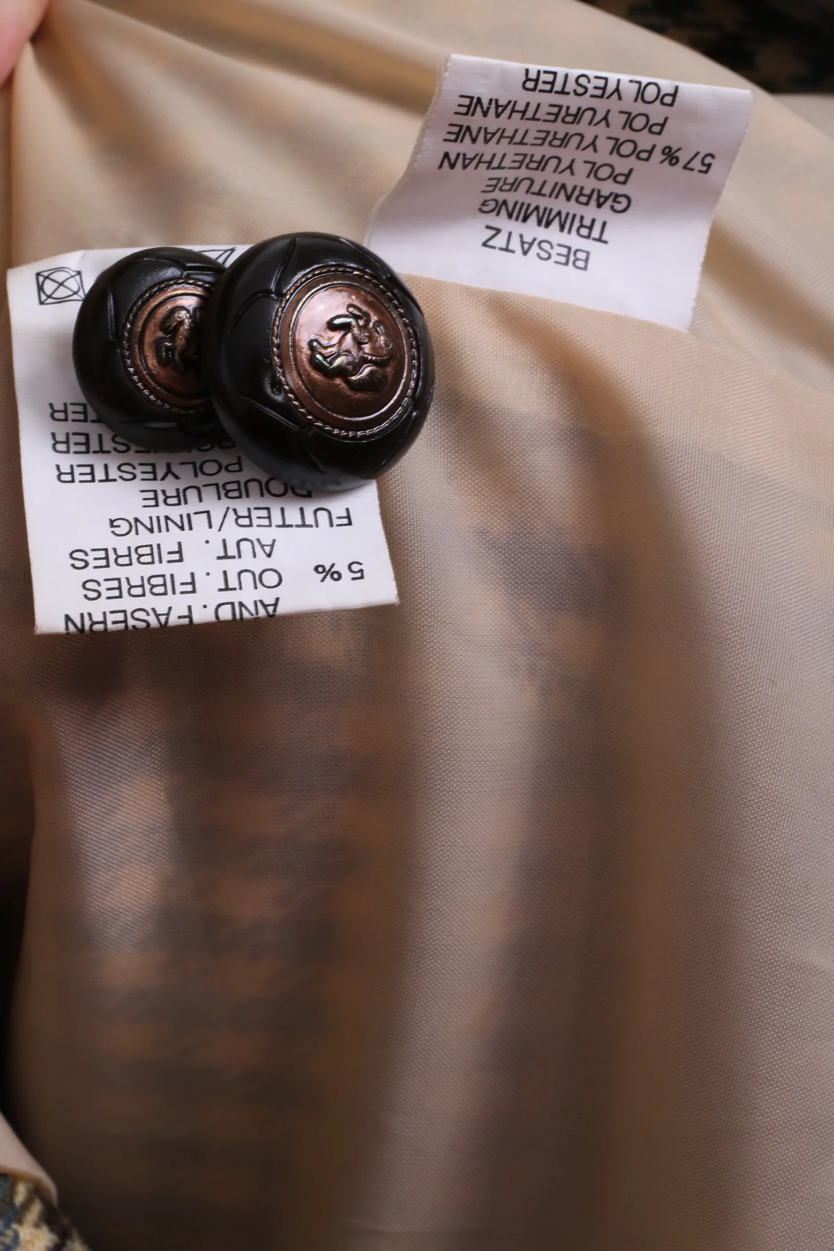 Creation Atelier GS Womens 42 XL Blazer Jacket Houndstooth Brown Single Breasted - Image 5
