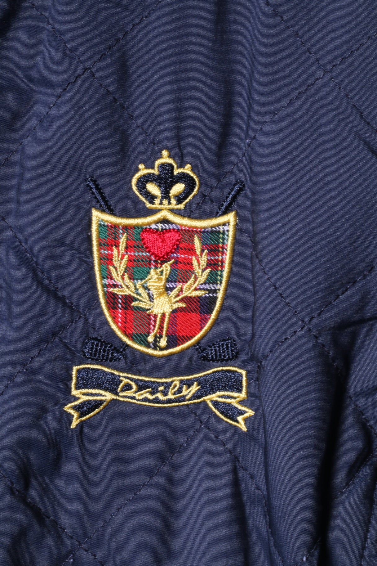 Daily WOMEN Womens L Jacket Navy Quilted Full Zipper Lightweight Top - Image 3