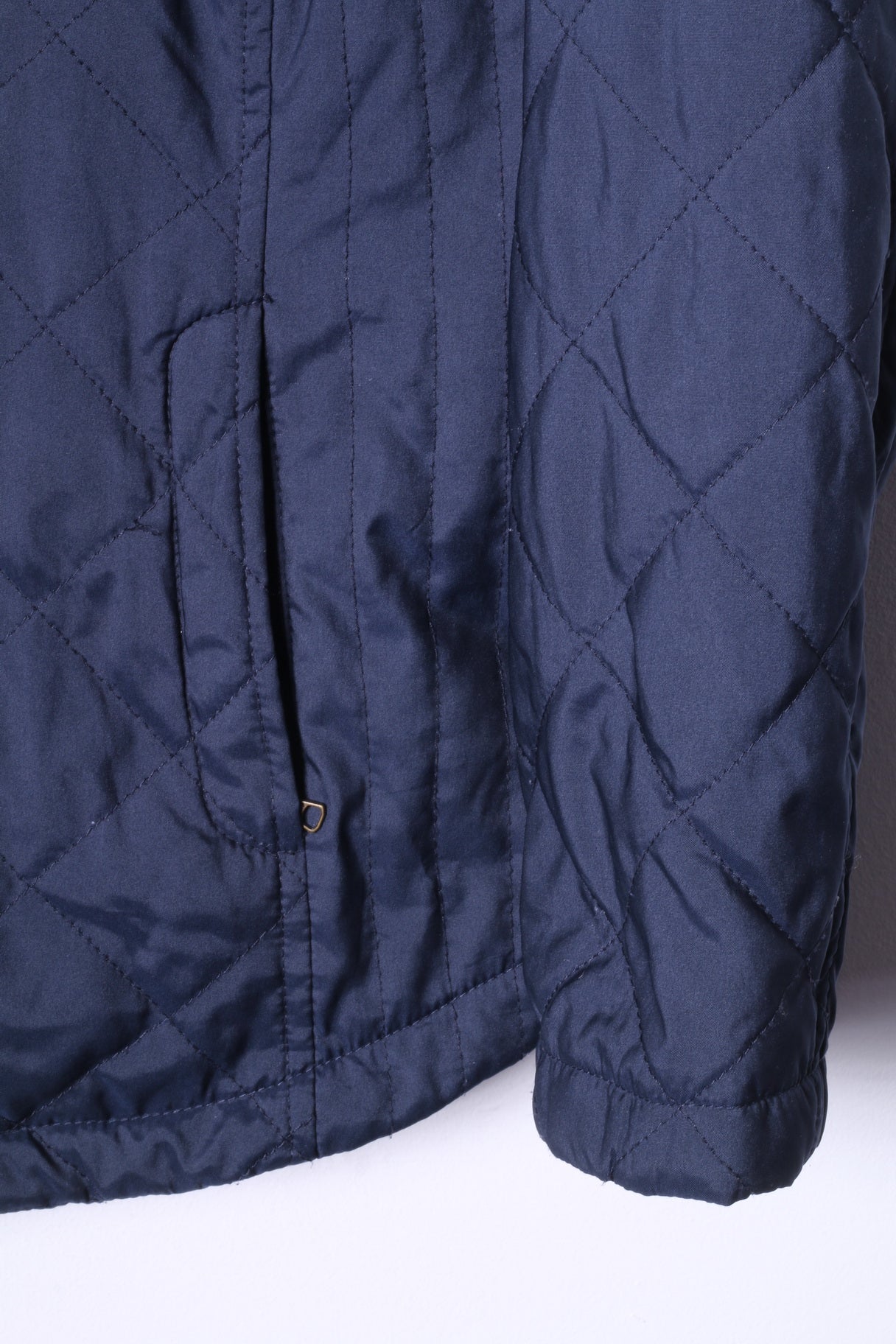 Daily WOMEN Womens L Jacket Navy Quilted Full Zipper Lightweight Top - Image 4