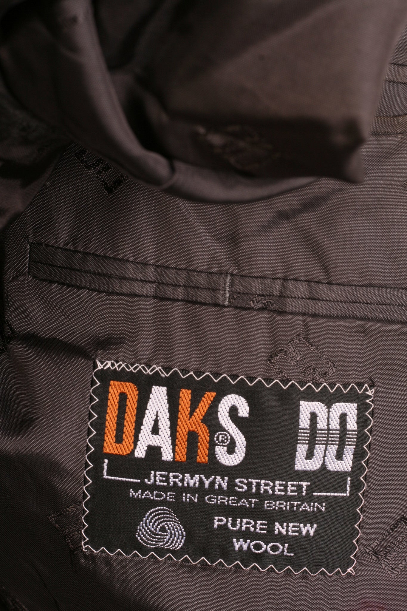 Daks Jermyn Street Mens 42 S Blazer Jacket Wool Striped Black - Image 4