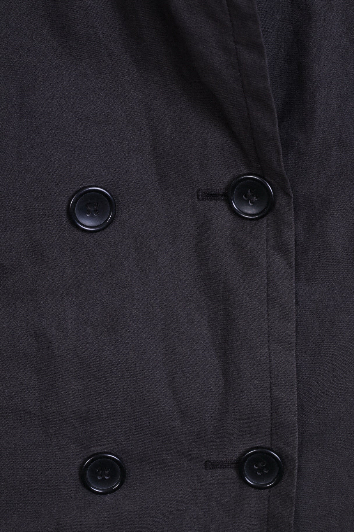 DAMO Womens 12 L Jacket Cotton Dark Grey Double Breasted - Image 3