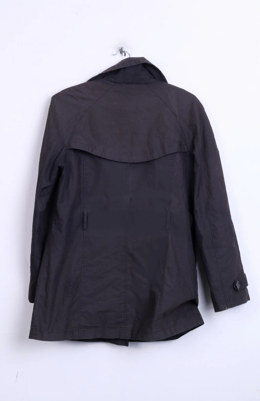 DAMO Womens 12 L Jacket Cotton Dark Grey Double Breasted - Image 7