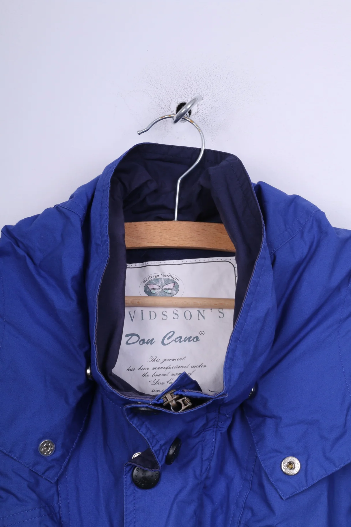 Davidsson's Don Cano Mens S Jacket Indygo Para Cotton Full Zipper Hooded - Image 2