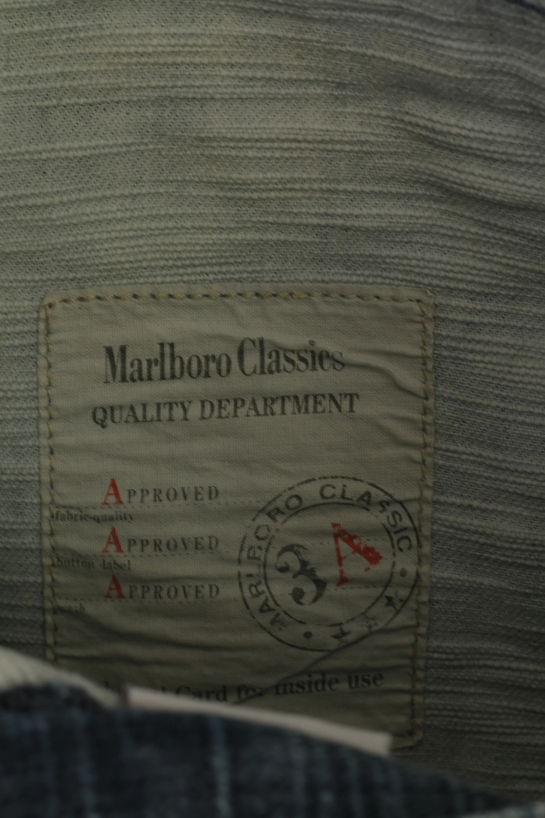 Marlboro Classics Men 34 Jeans Trousers Navy Denim Vintage Straight Pants - Image 3