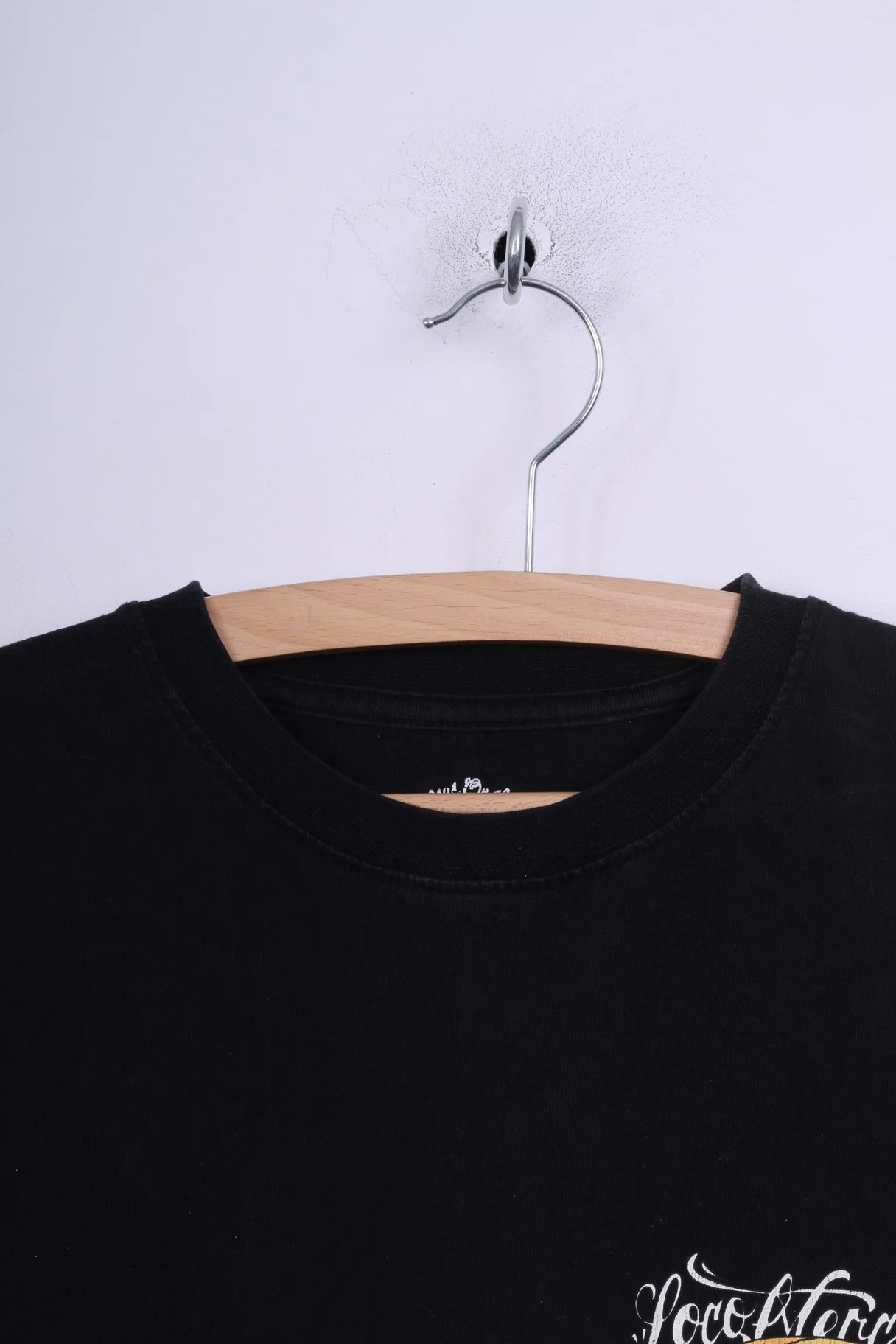 De Palma Mens M Shirt Black Los Angeles Crew Neck Cotton - Image 2