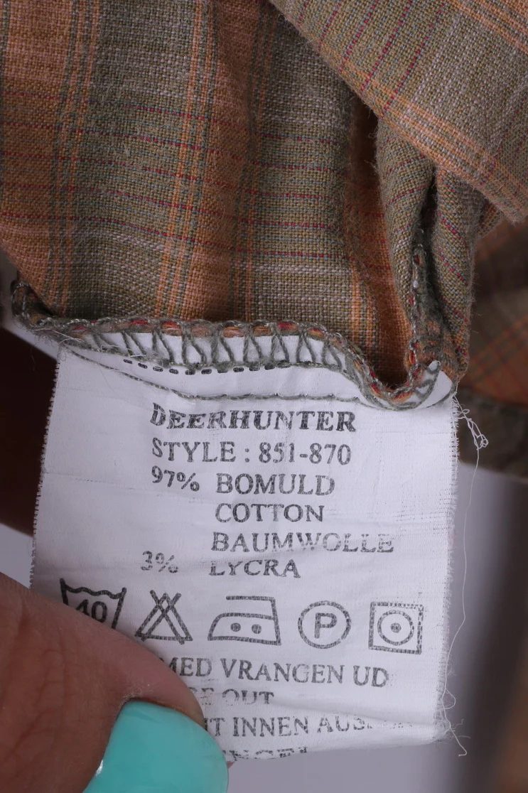 Deer Hunter Mens 39/40 XL Casual Shirt Check Button Down Collar Long Sleeve - Image 6