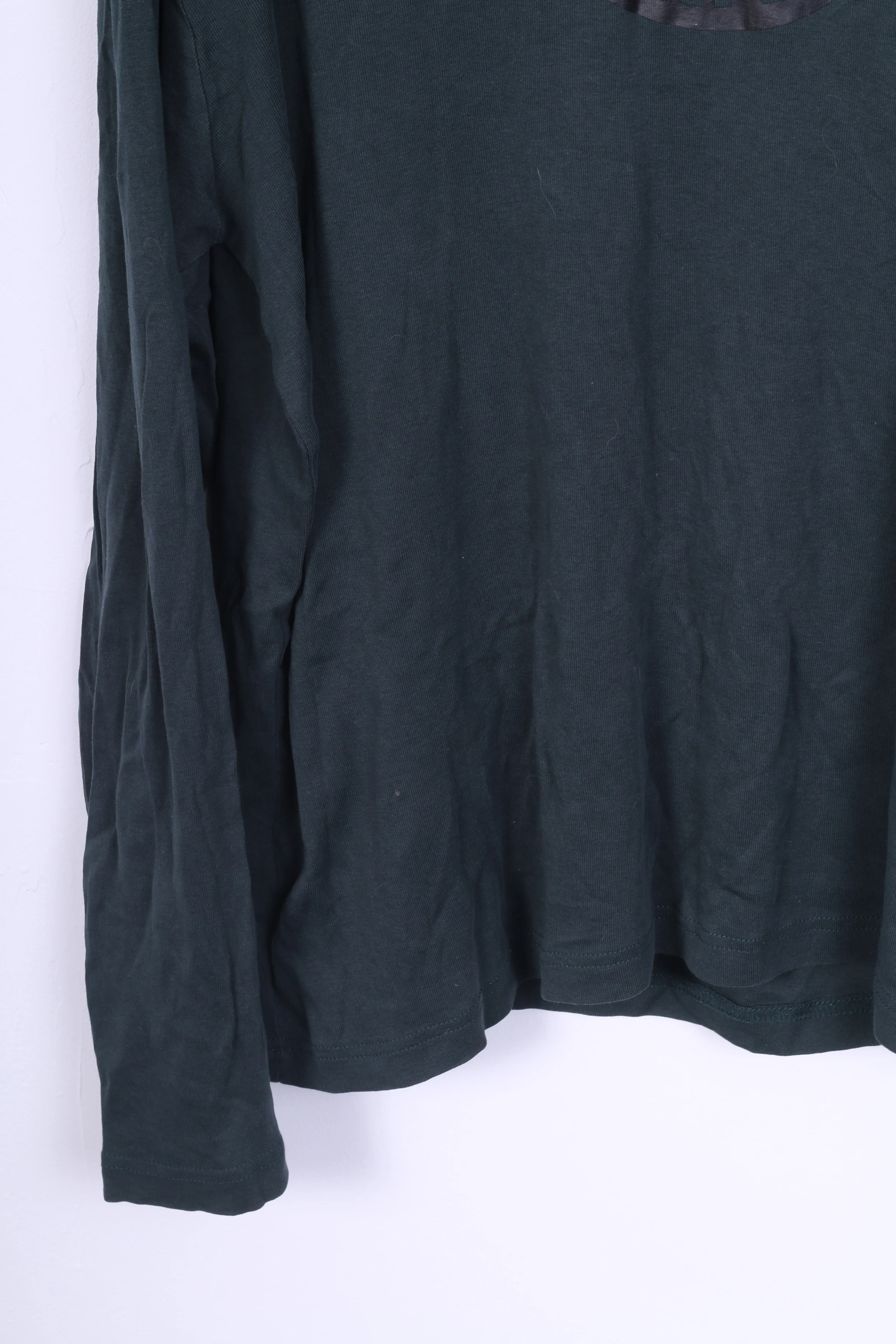Designers Men Mens XXL T-Shirt Green Cotton Long Sleeve Crew Neck - Image 3